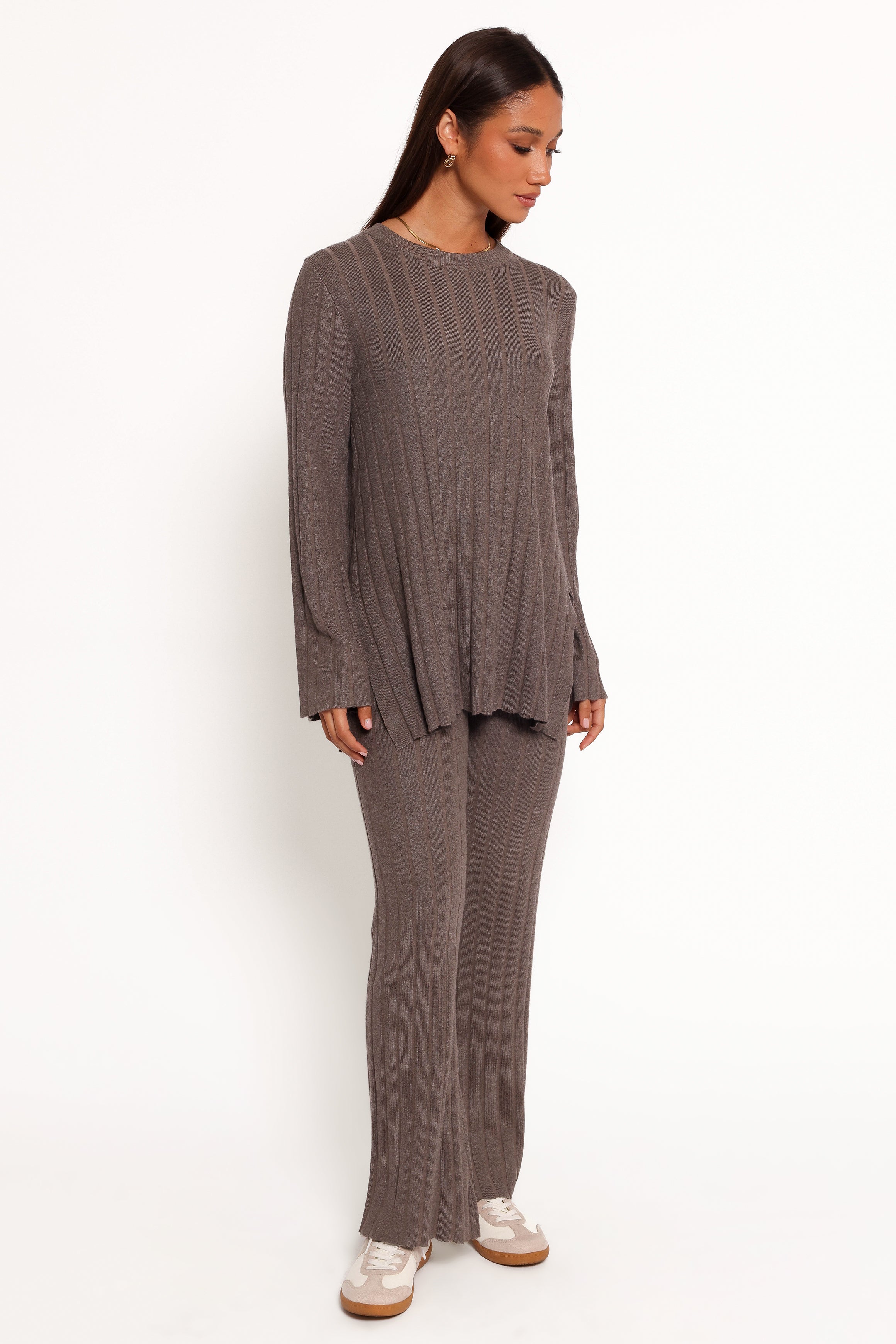 SETS Silvie Long Sleeve Knitted Set - Charcoal Grey