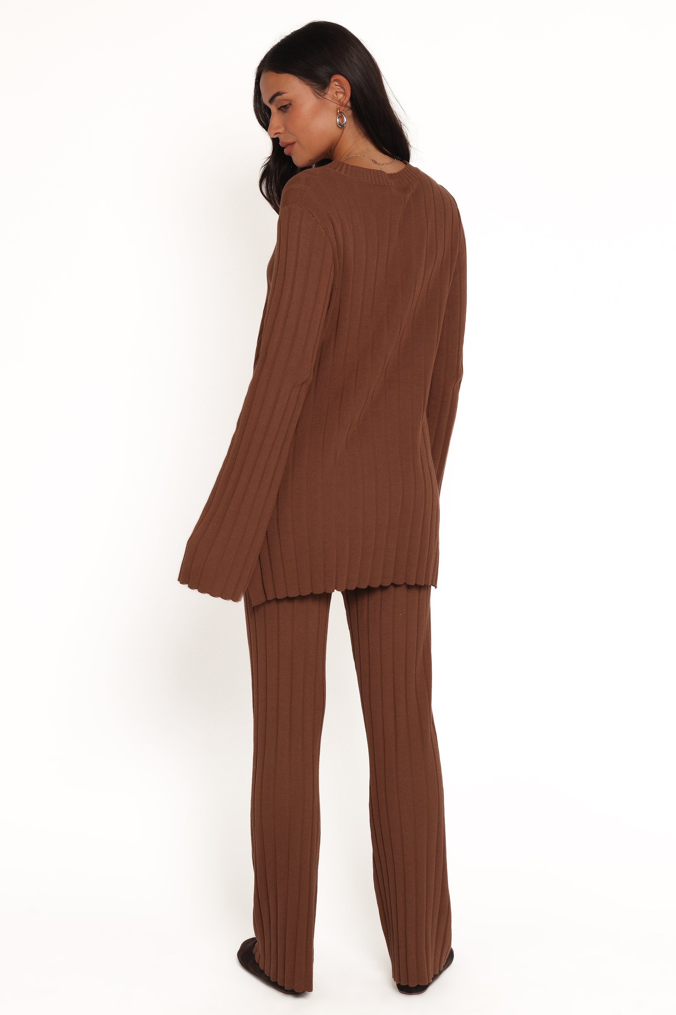 SETS Silvie Long Sleeve Knitted Set - Chocolate