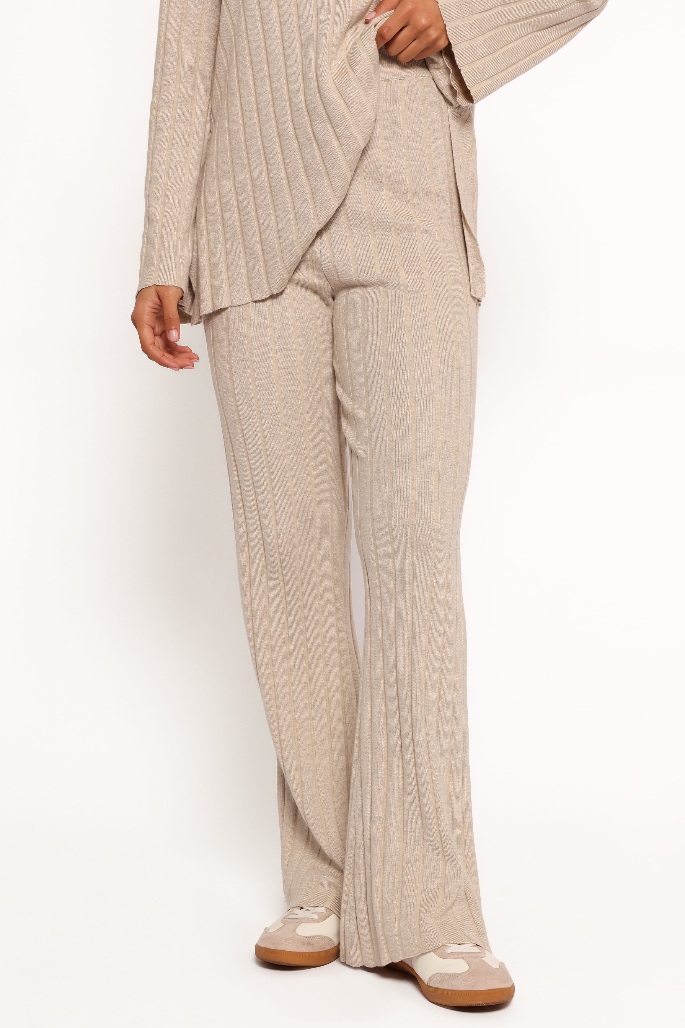SETS Silvie Long Sleeve Knitted Set - Oatmeal