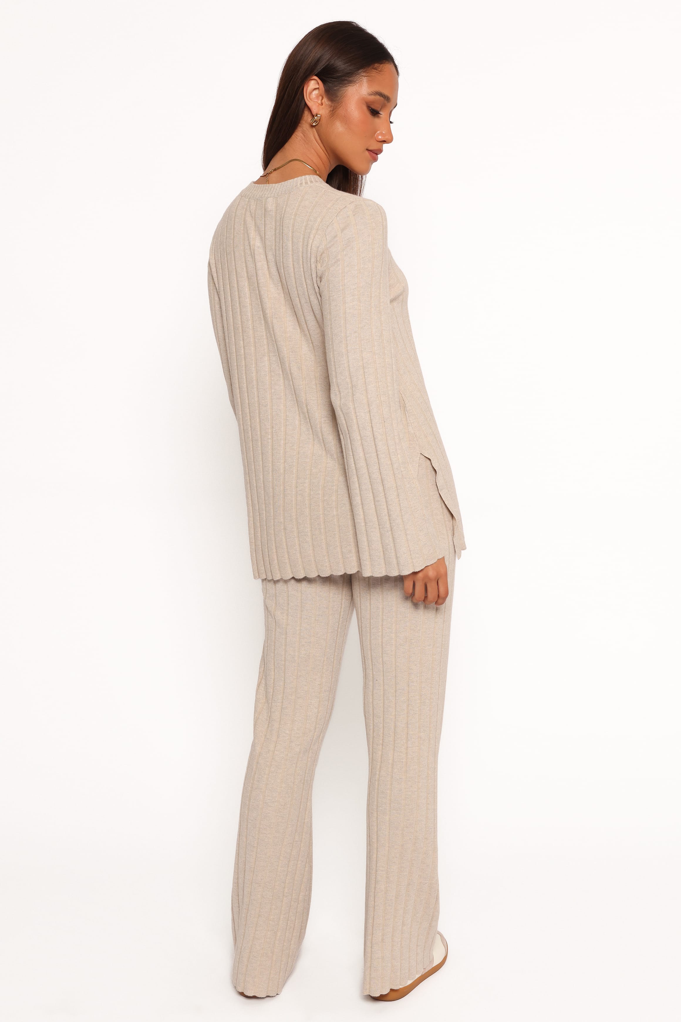 SETS Silvie Long Sleeve Knitted Set - Oatmeal
