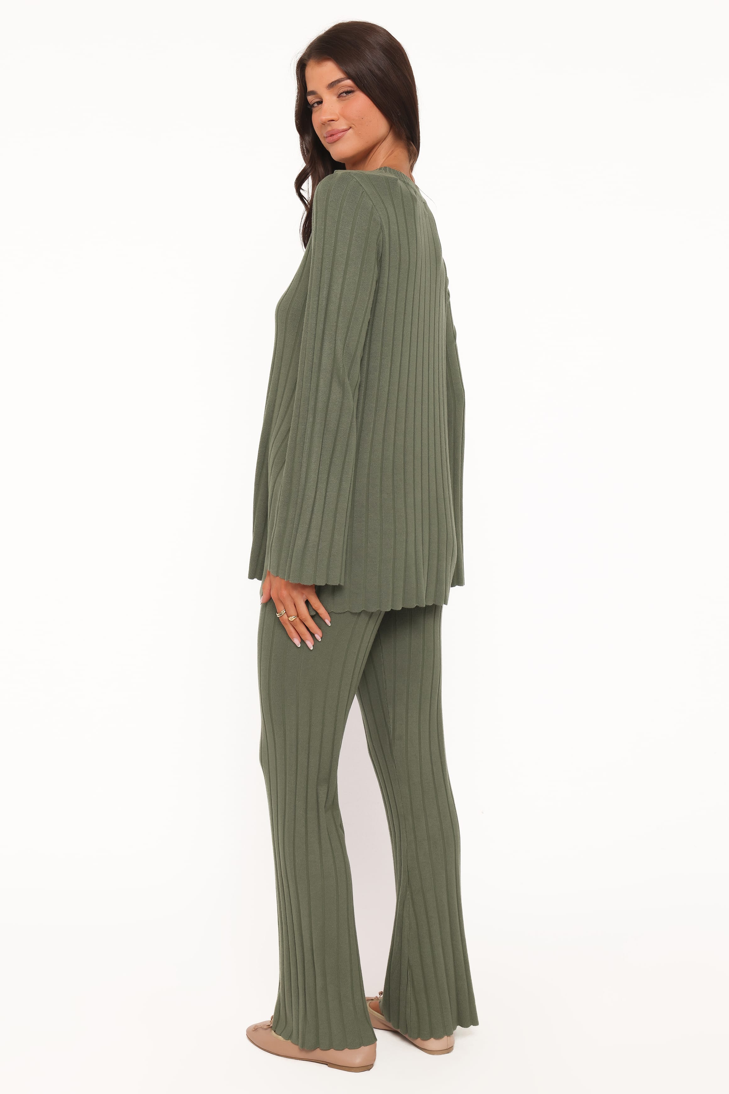 SETS Silvie Long Sleeve Knitted Set - Olive