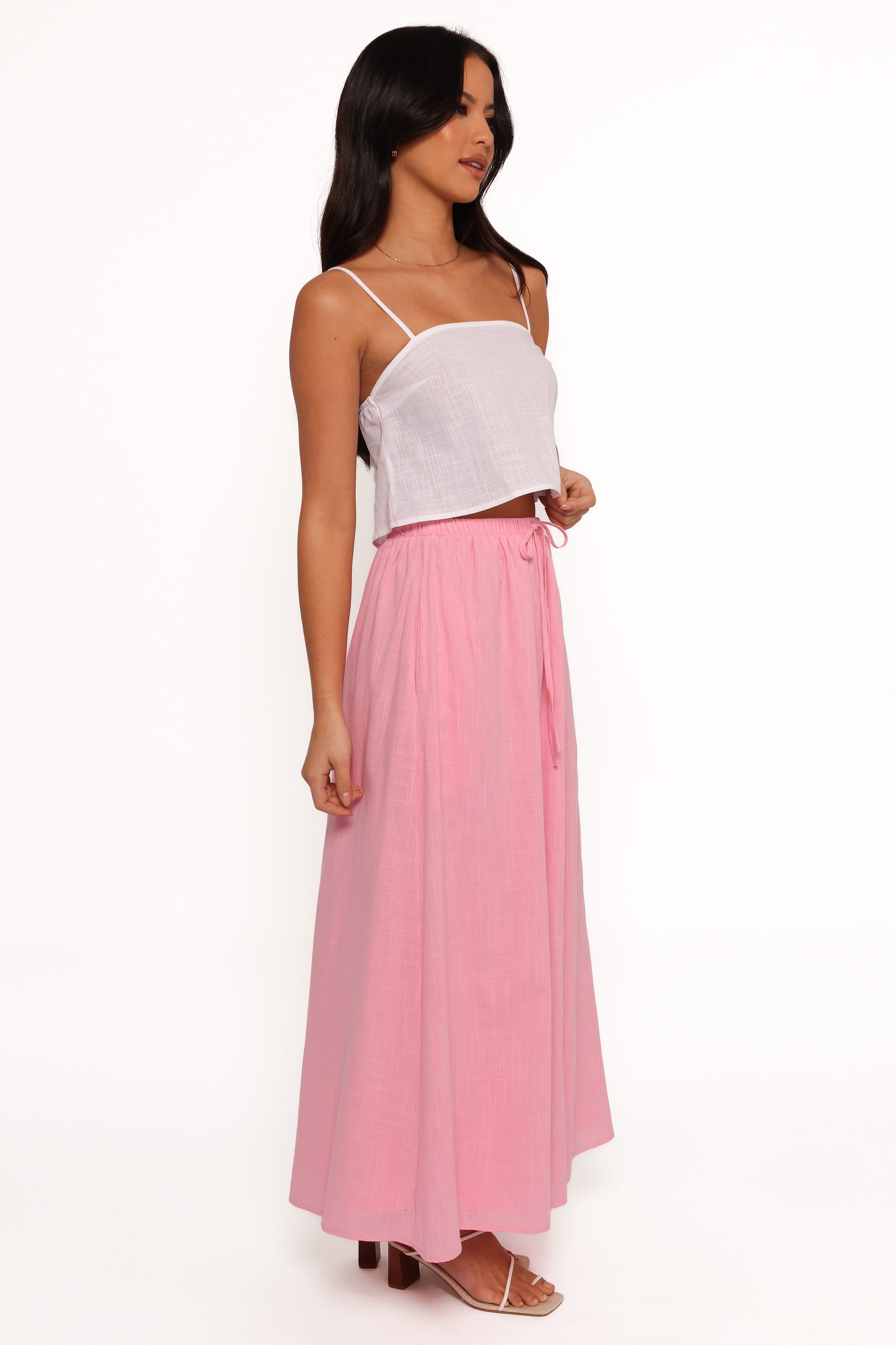 SETS Simone Skirt Set - White Pink