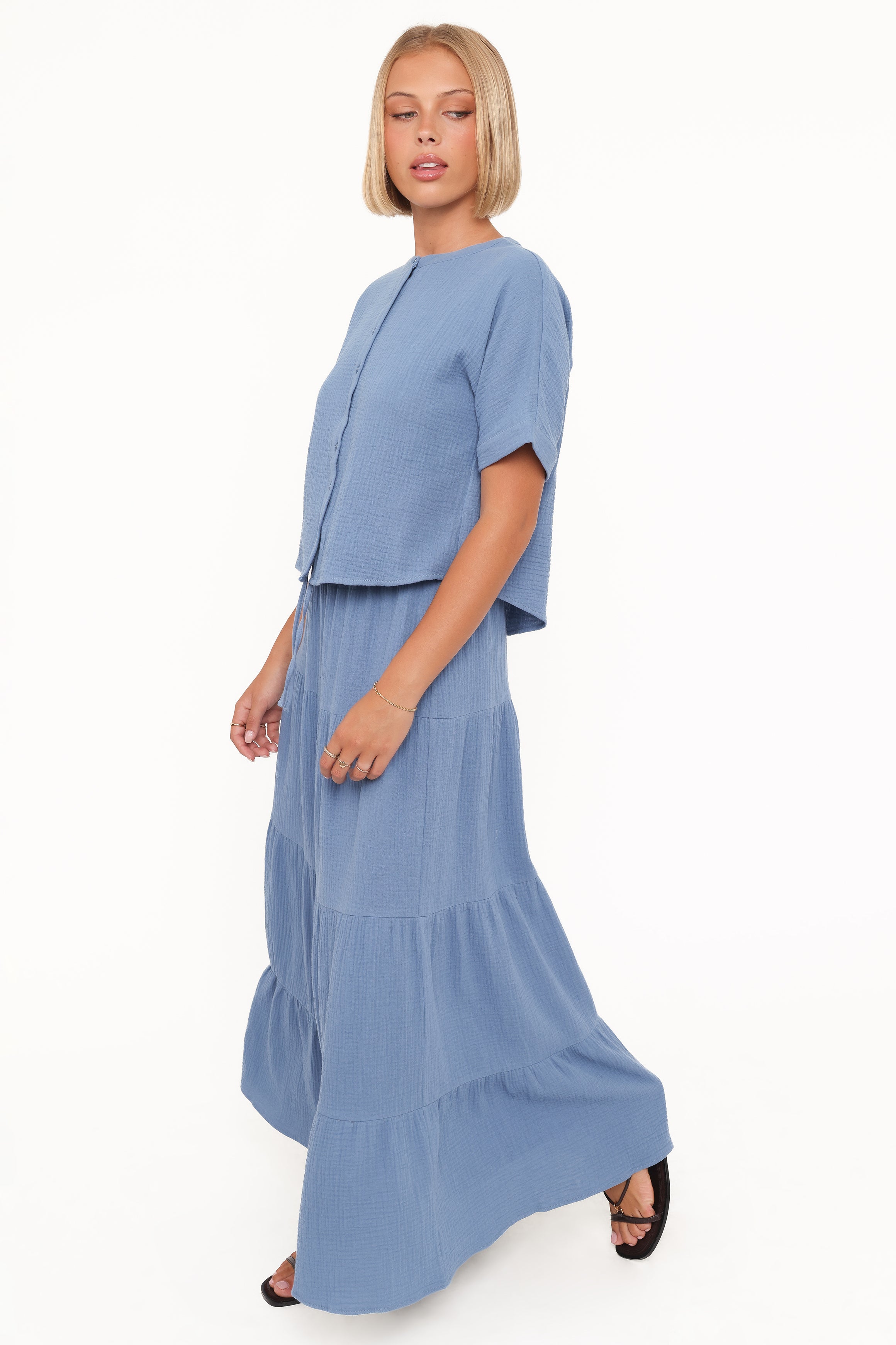 SETS Sophia Skirt Set - Denim Blue