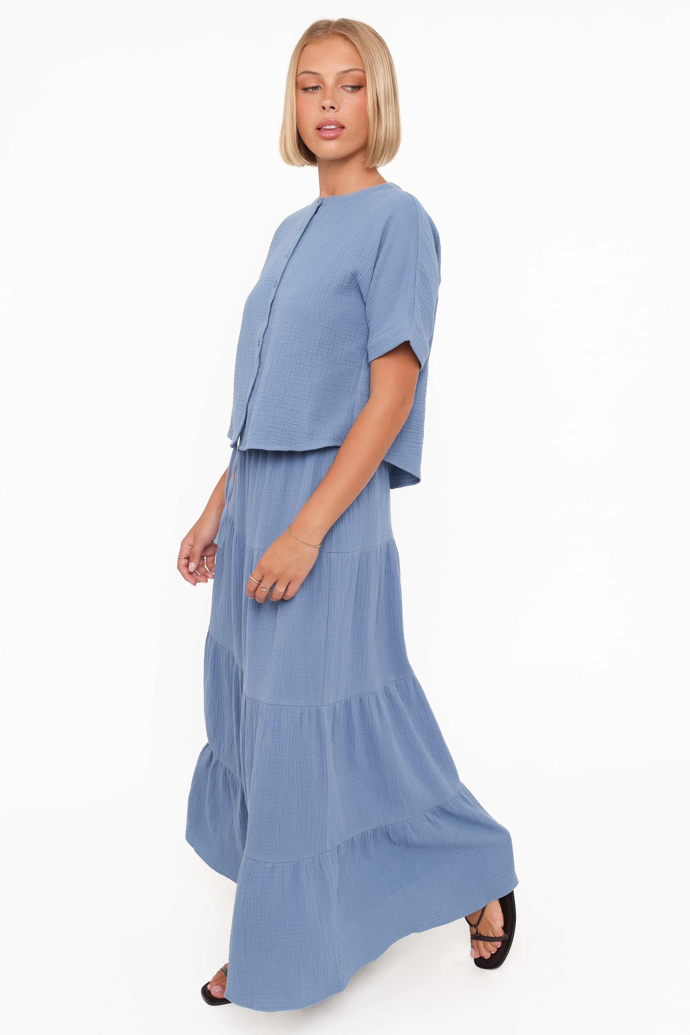 SETS Sophia Skirt Set - Denim Blue
