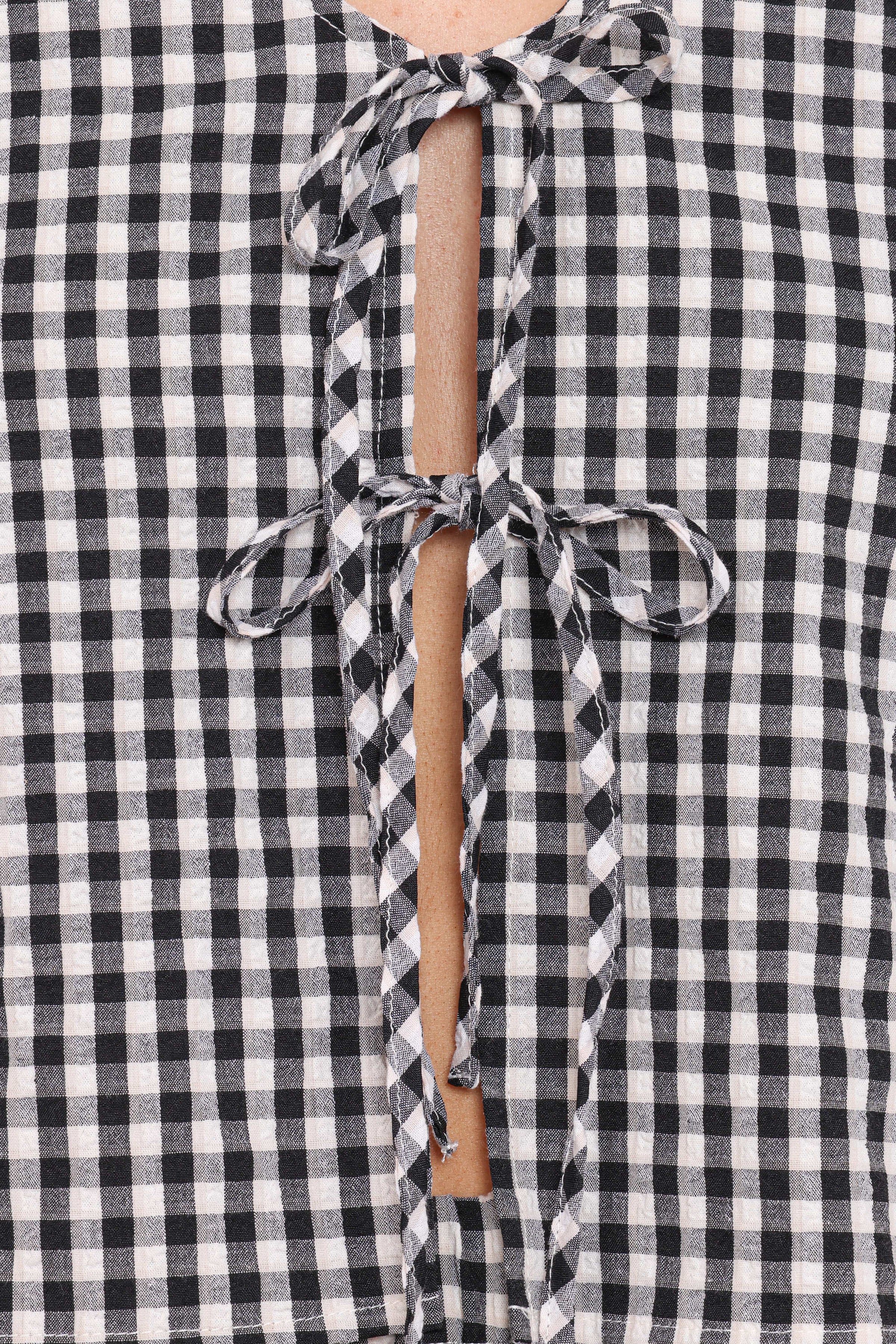 SETS Stacy Short Set - Black Gingham