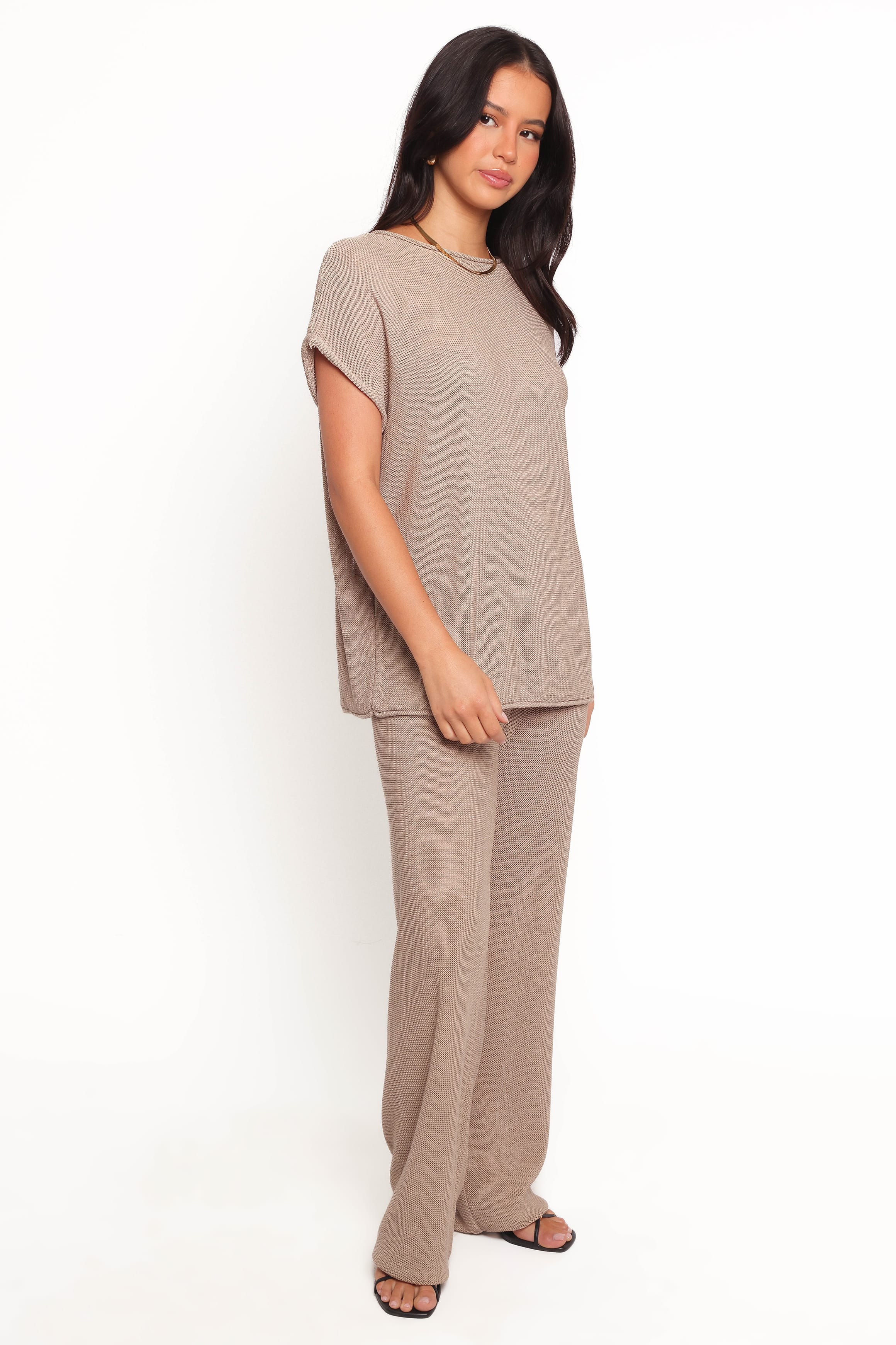 SETS Stassia Knitted Pant Set - Brown
