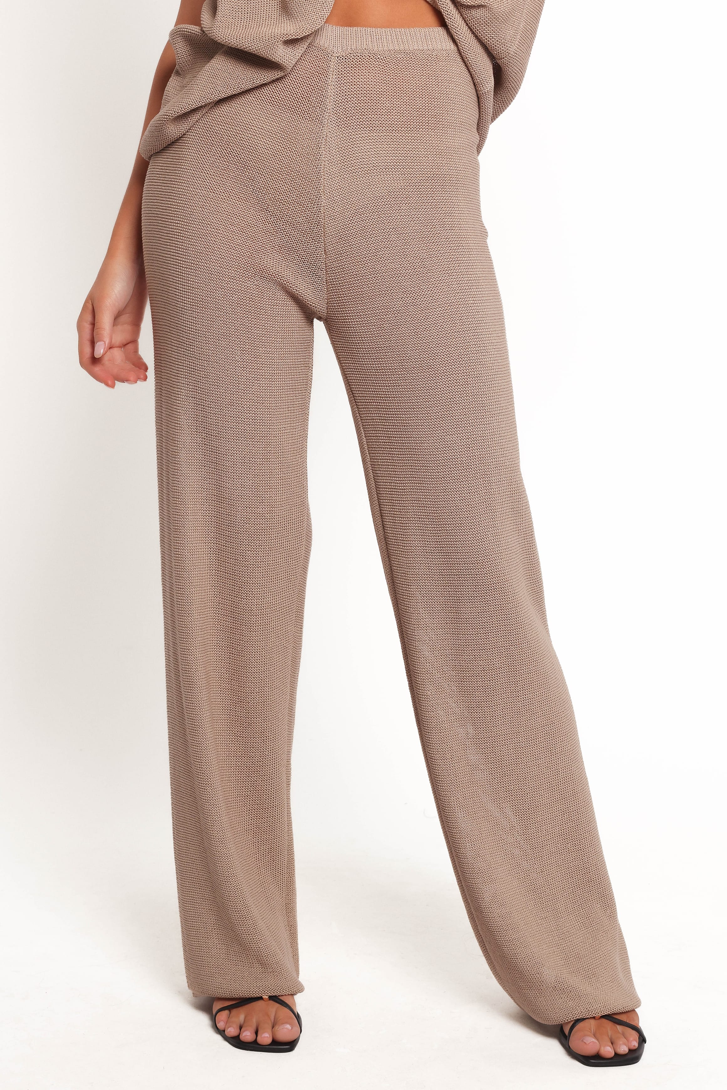 SETS Stassia Knitted Pant Set - Brown