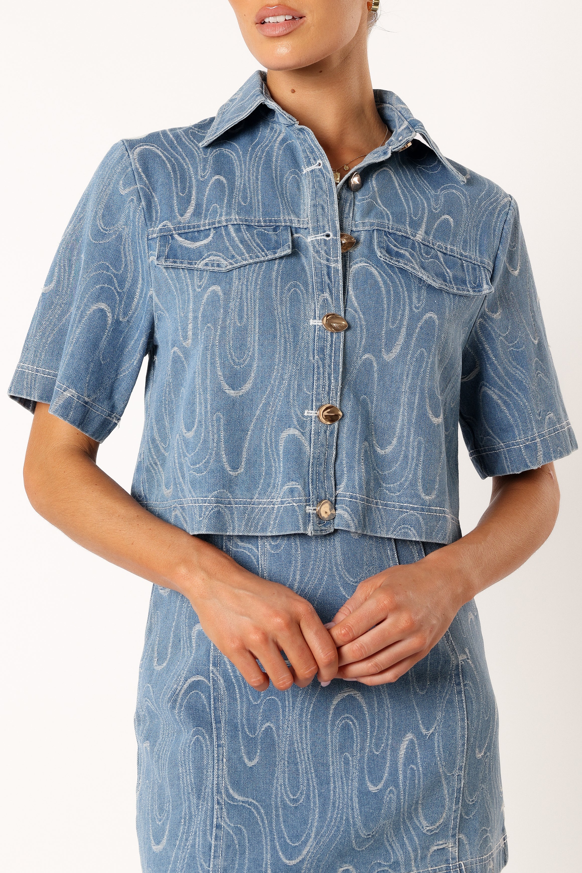 SETS @Tammy Two Piece Set - Blue Denim