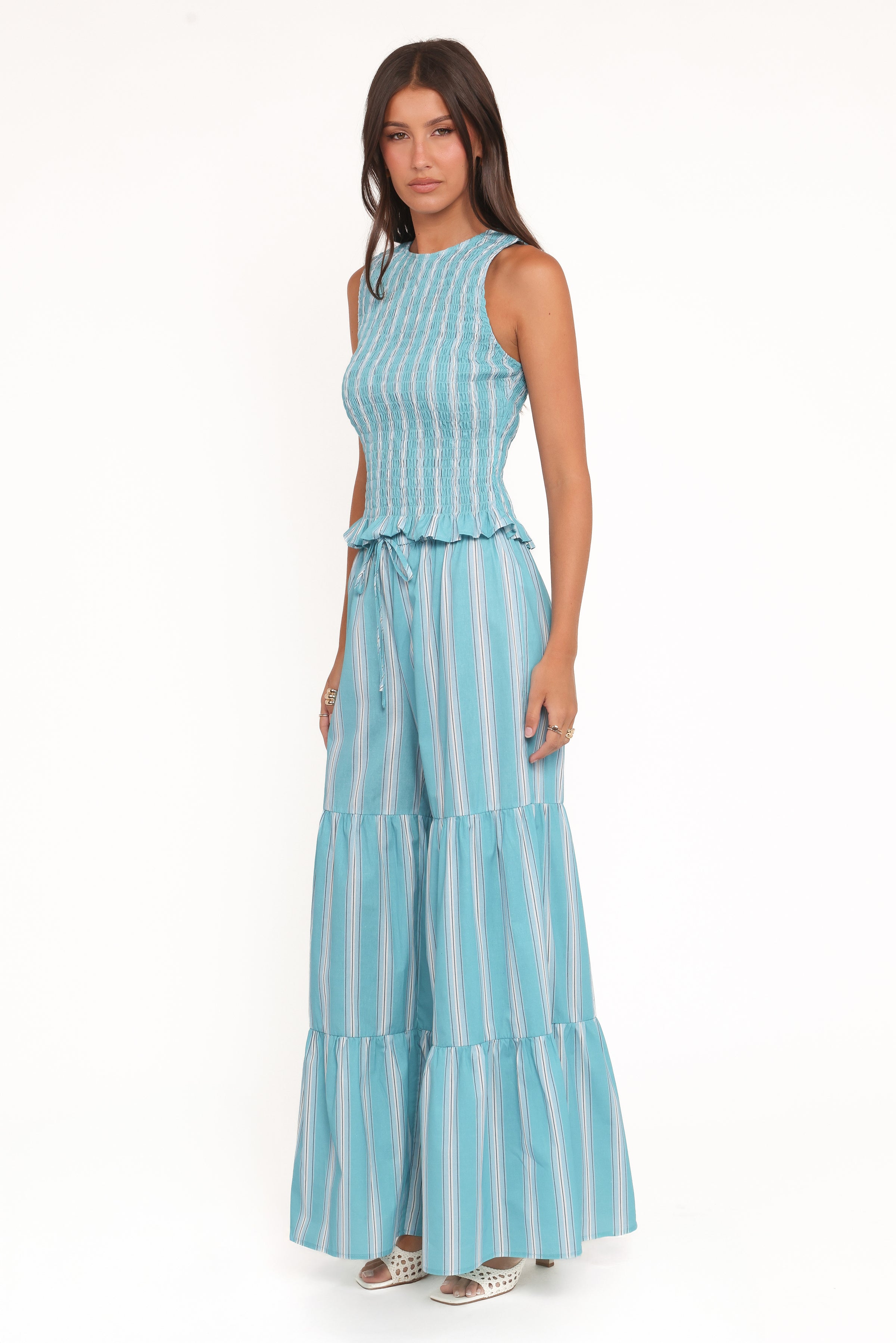 SETS Tilly Pant Set - Blue Stripe