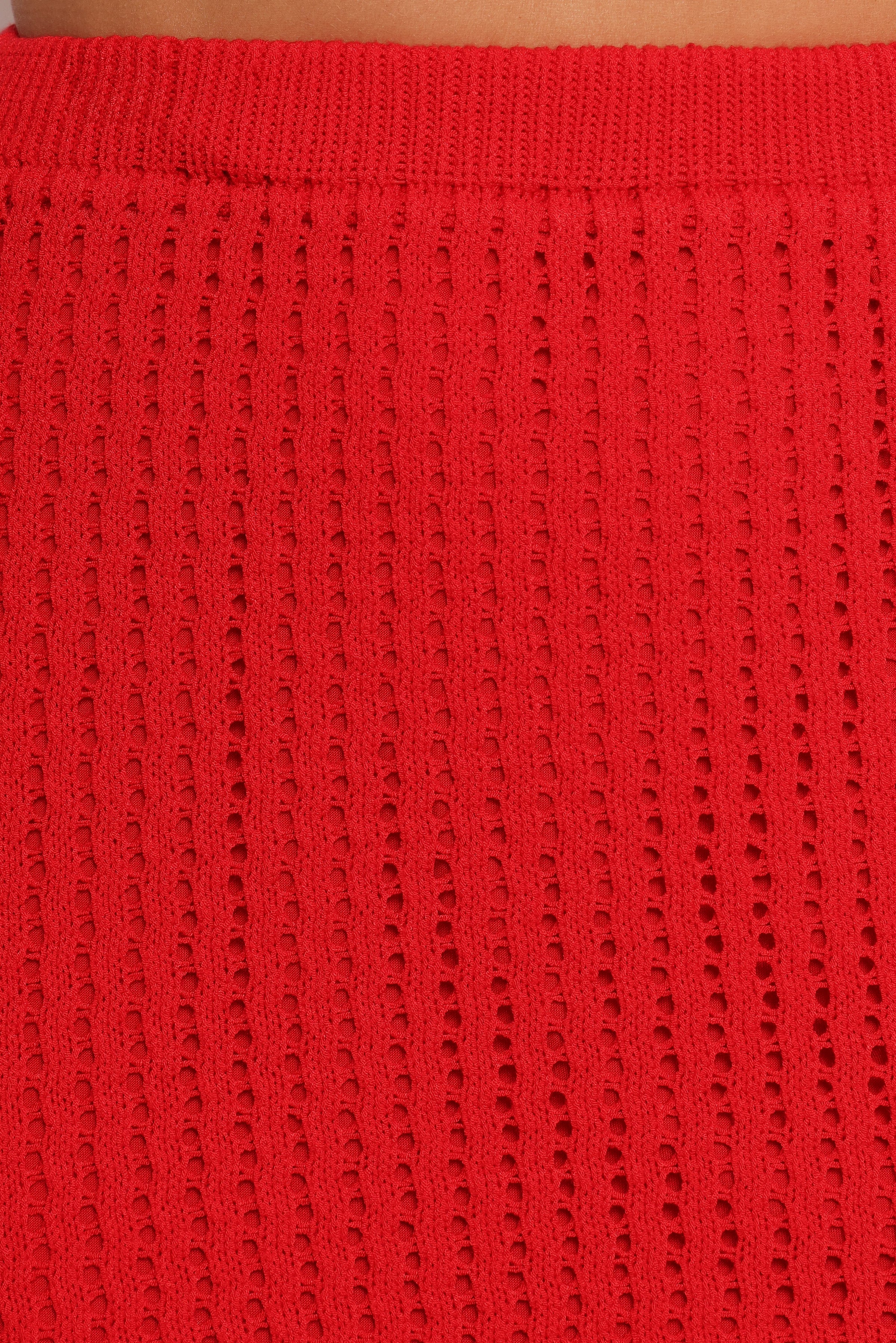 SETS @Tolli Knit Skirt Set - Red