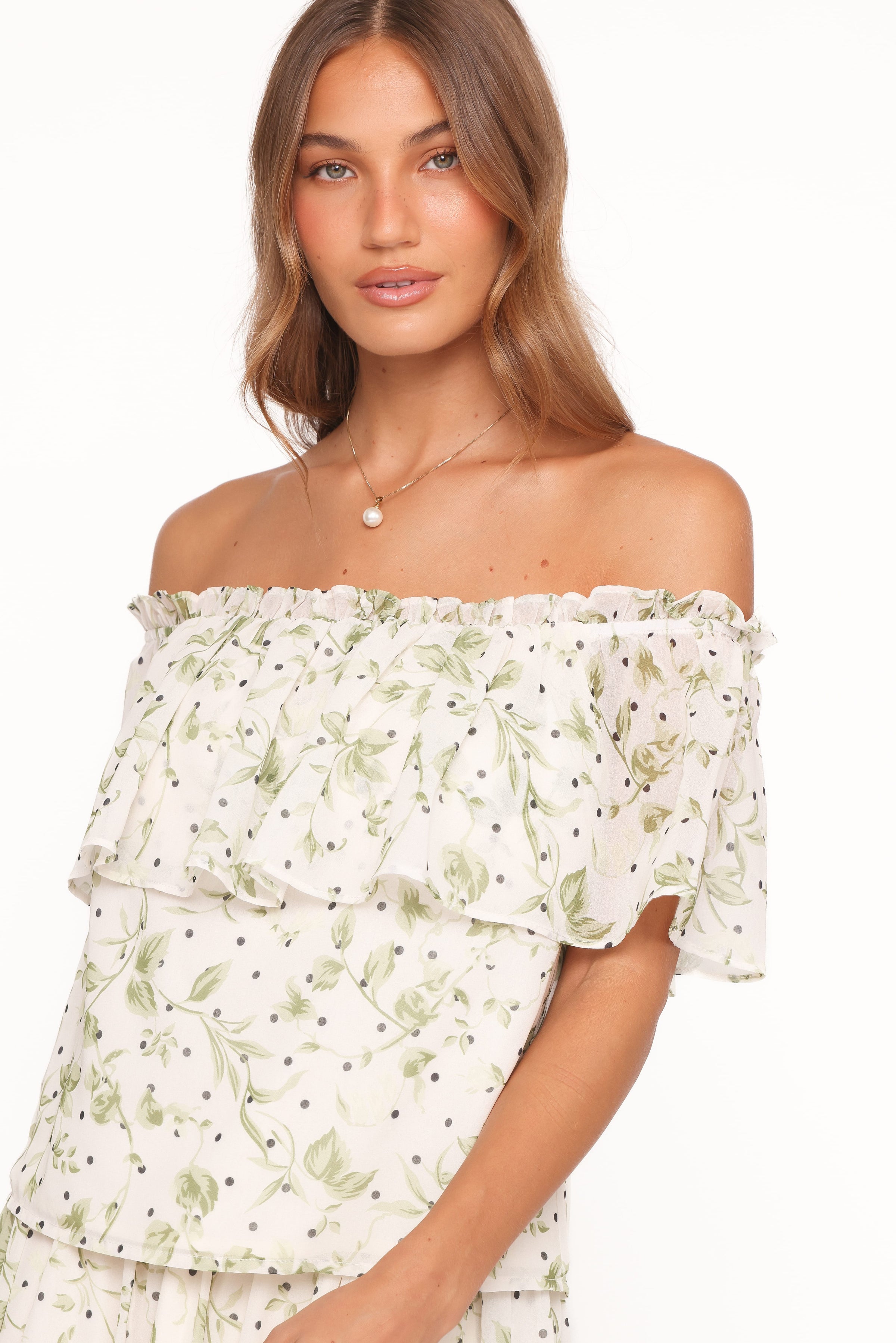 SETS Vanessa Maxi Skirt Set - Green Leaf