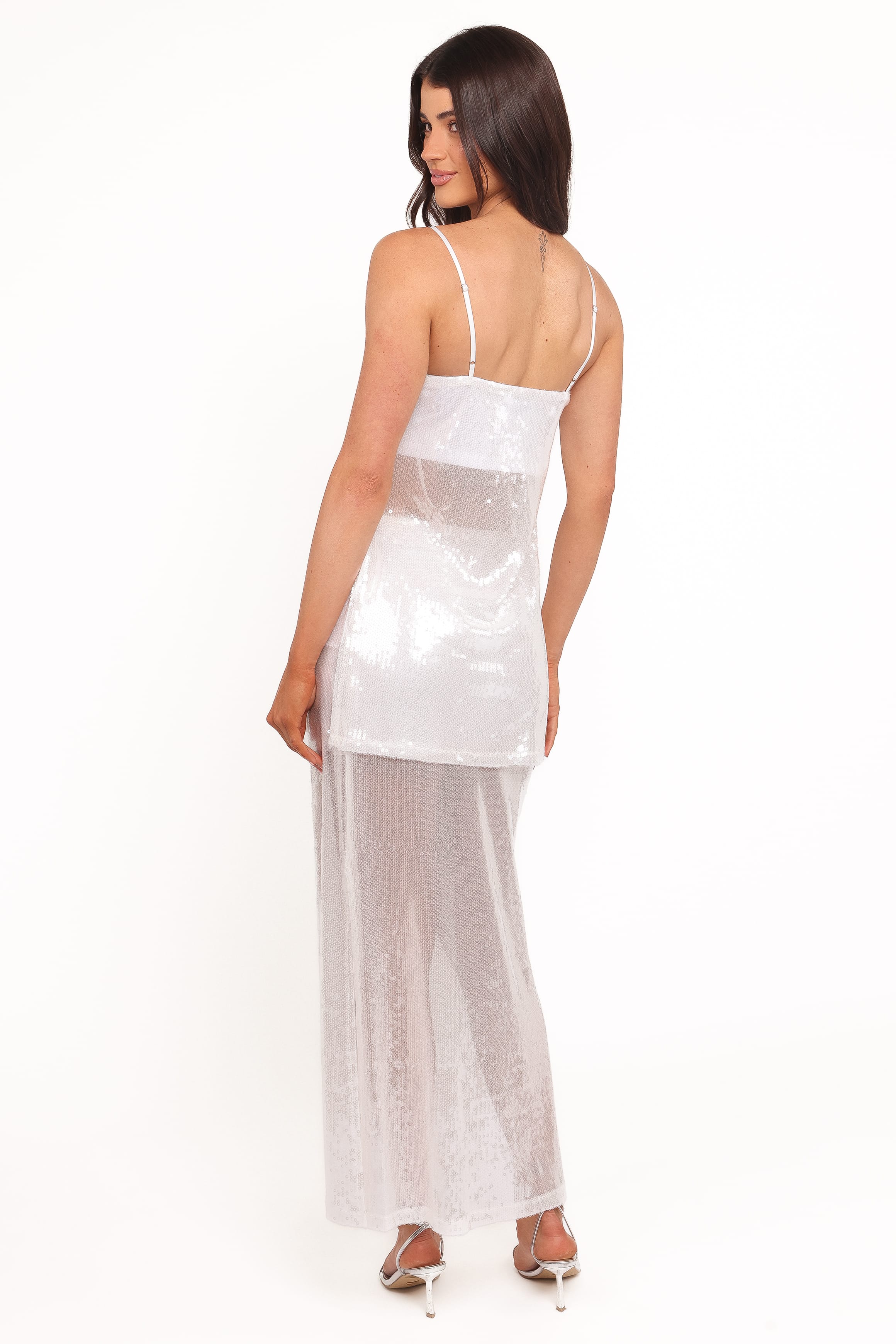 SETS Vienne Sequin Skirt Set - White Sequin