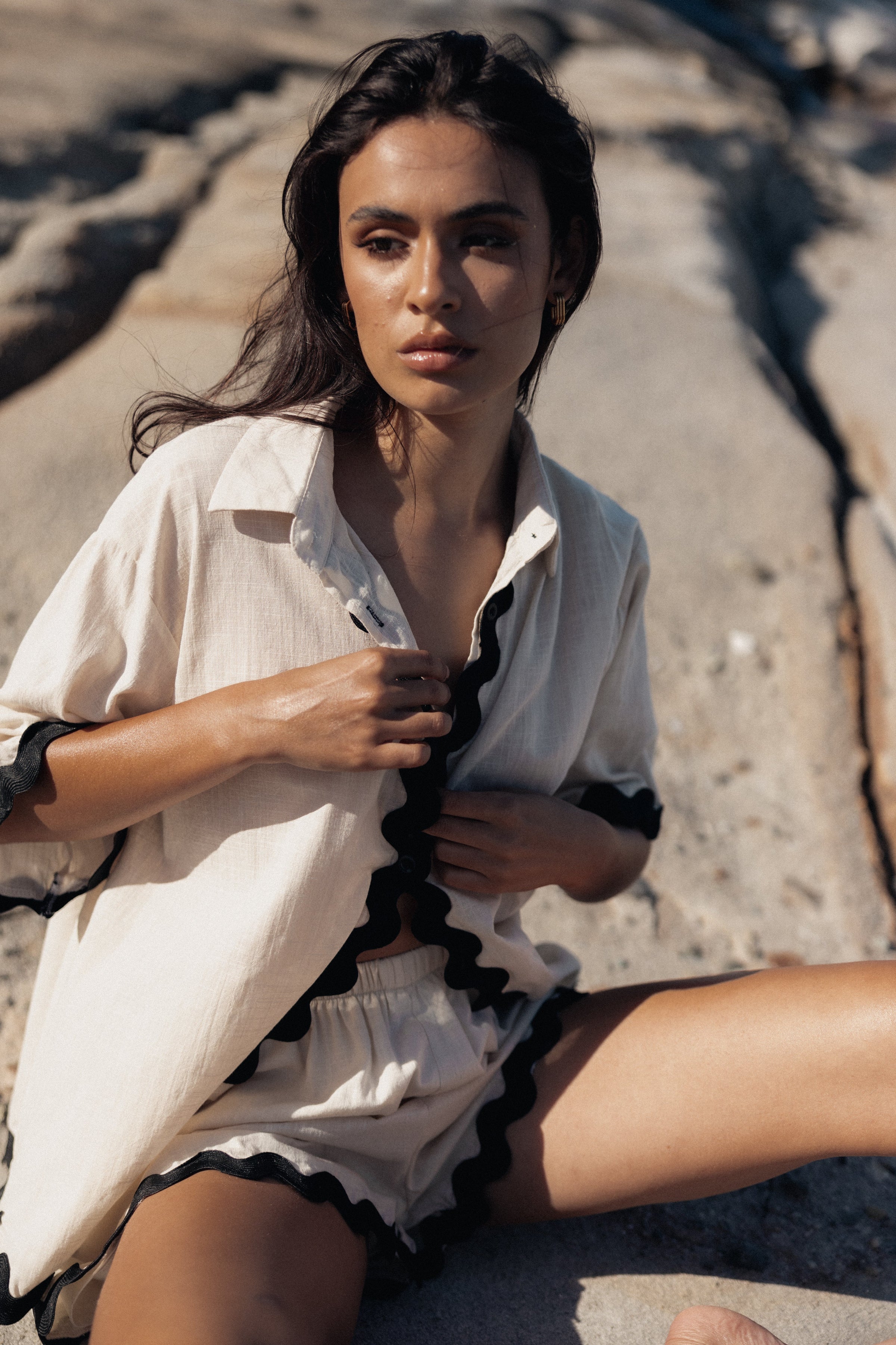 SETS @Wilson Short Set - Cream Black