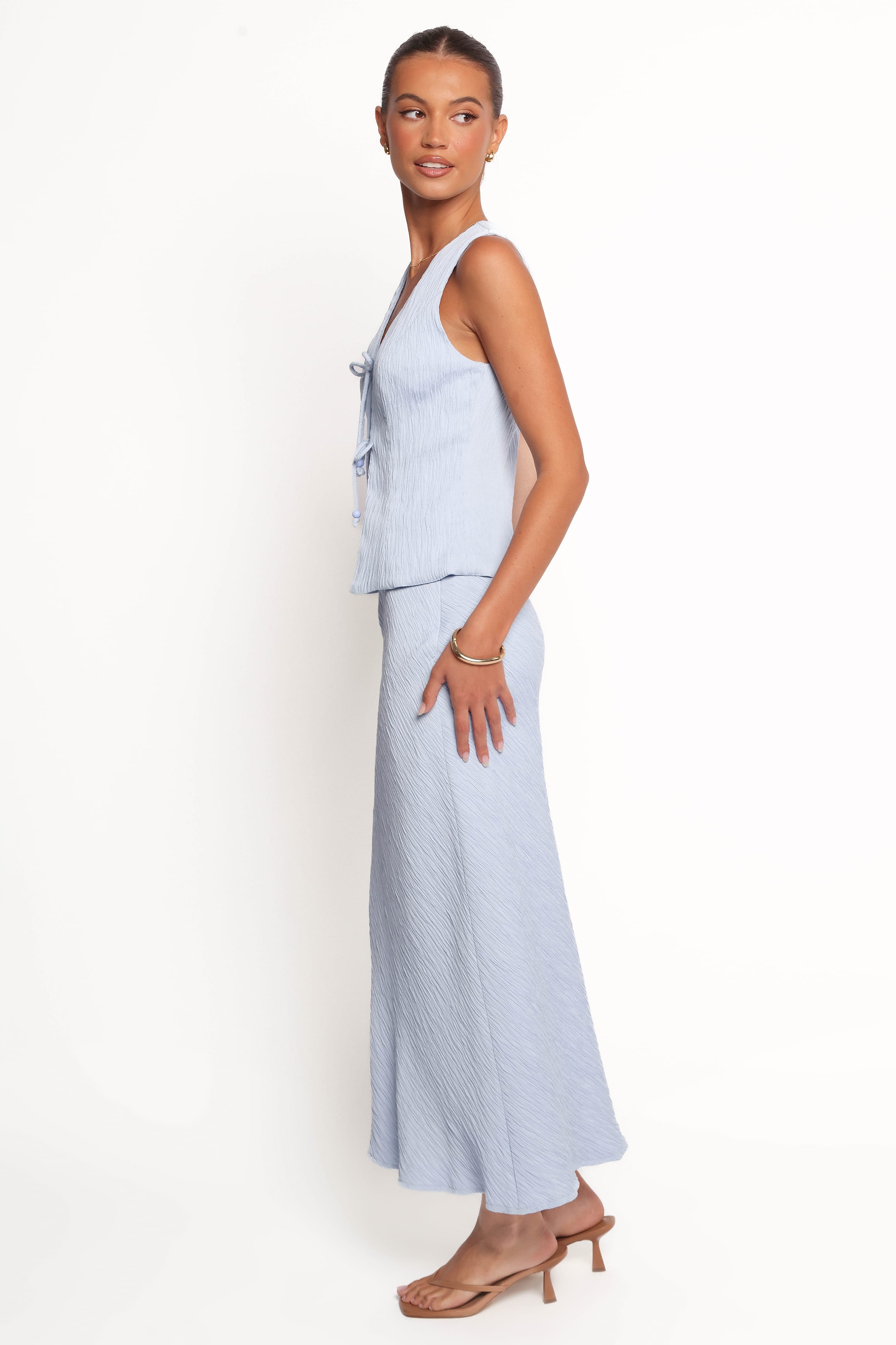 SETS Ysolde Bow Detail Skirt Set - Light Blue