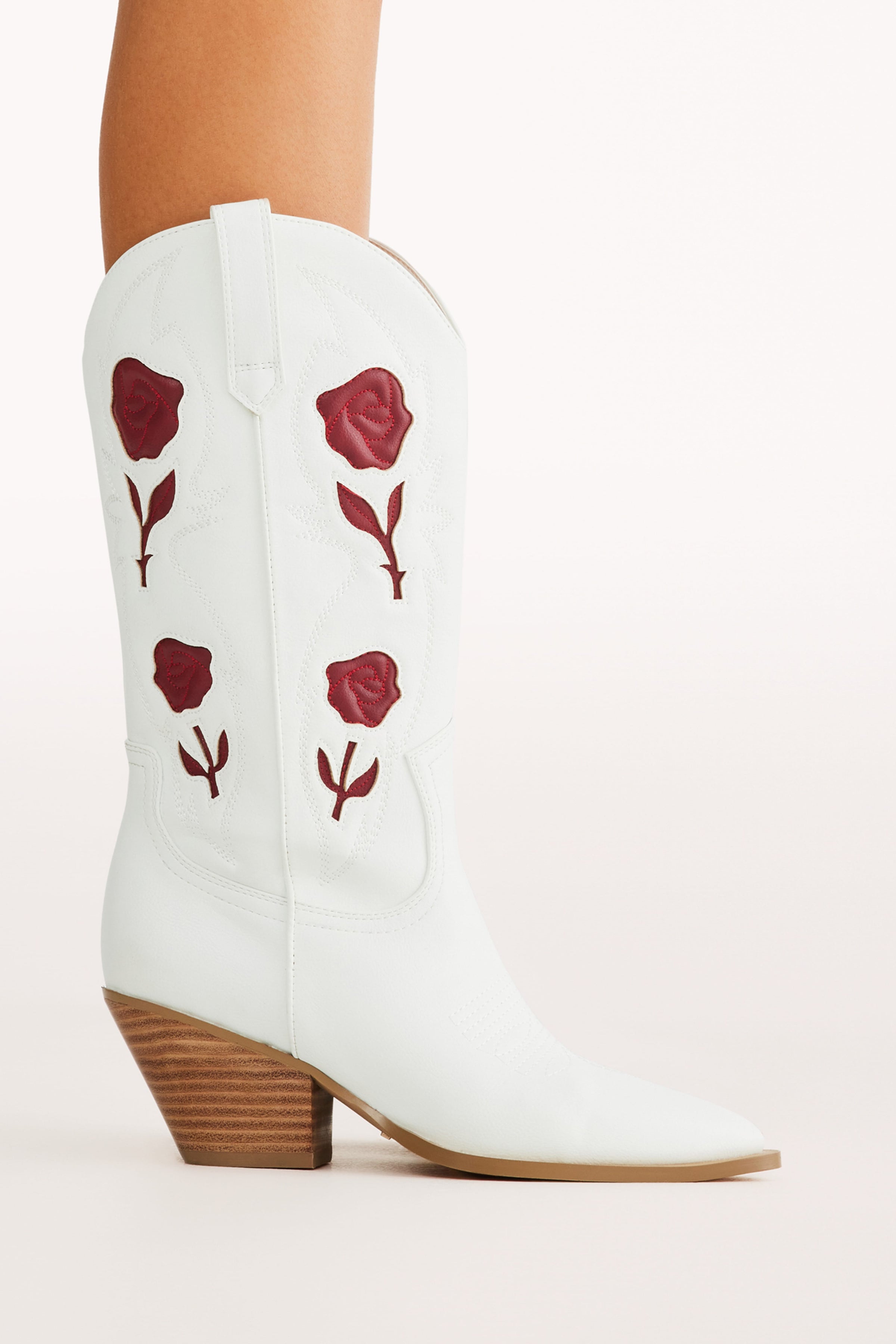 SHOES Arden Boot - White/Garnet
