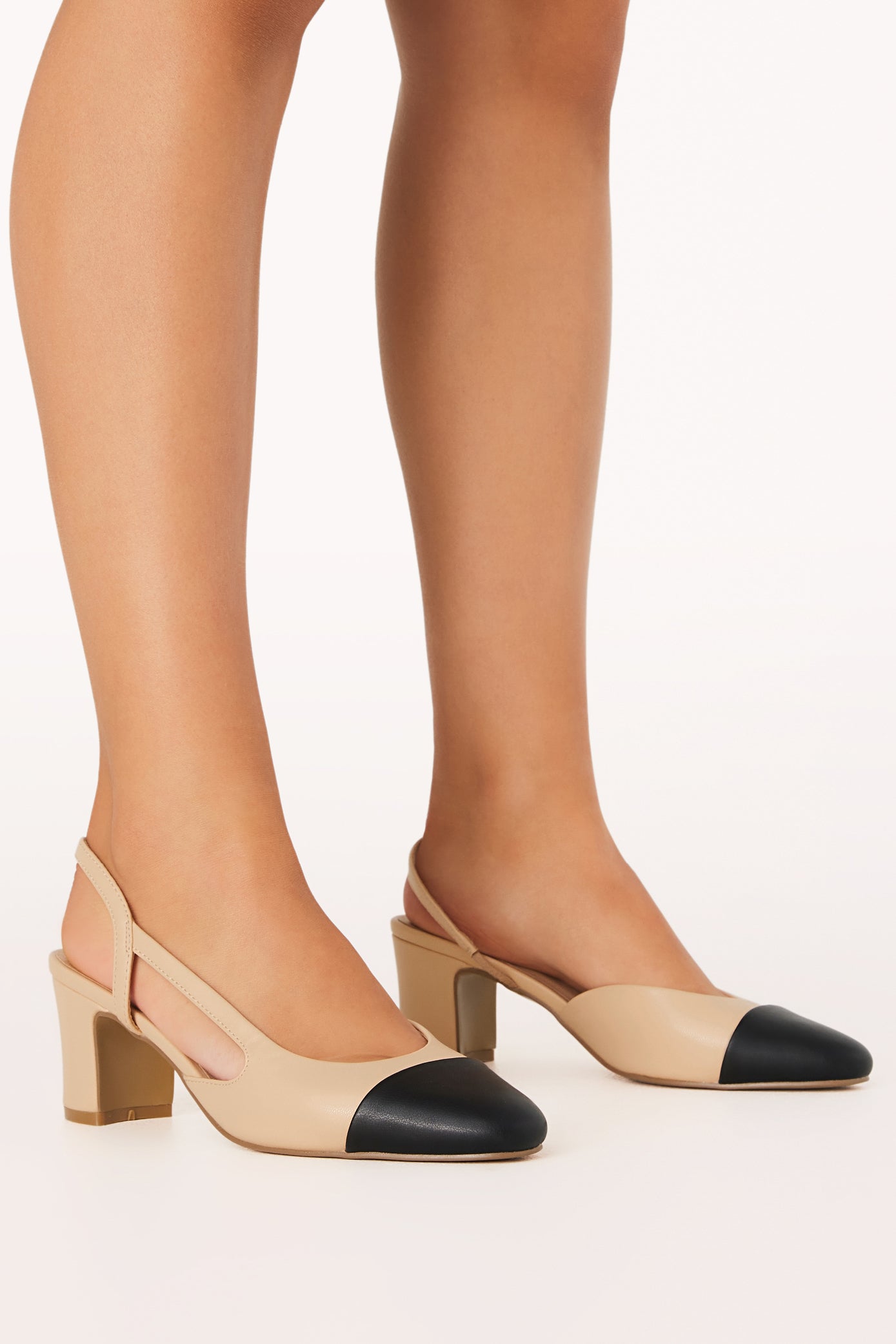 SHOES Fintra Mid Heel - Nougat/Black