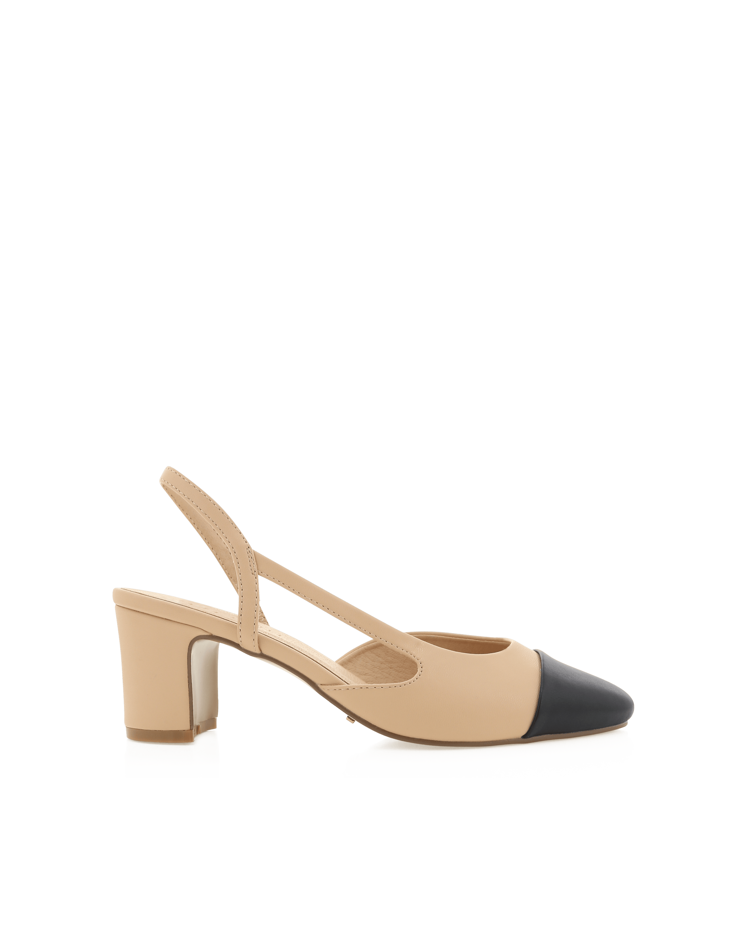 SHOES Fintra Mid Heel - Nougat/Black