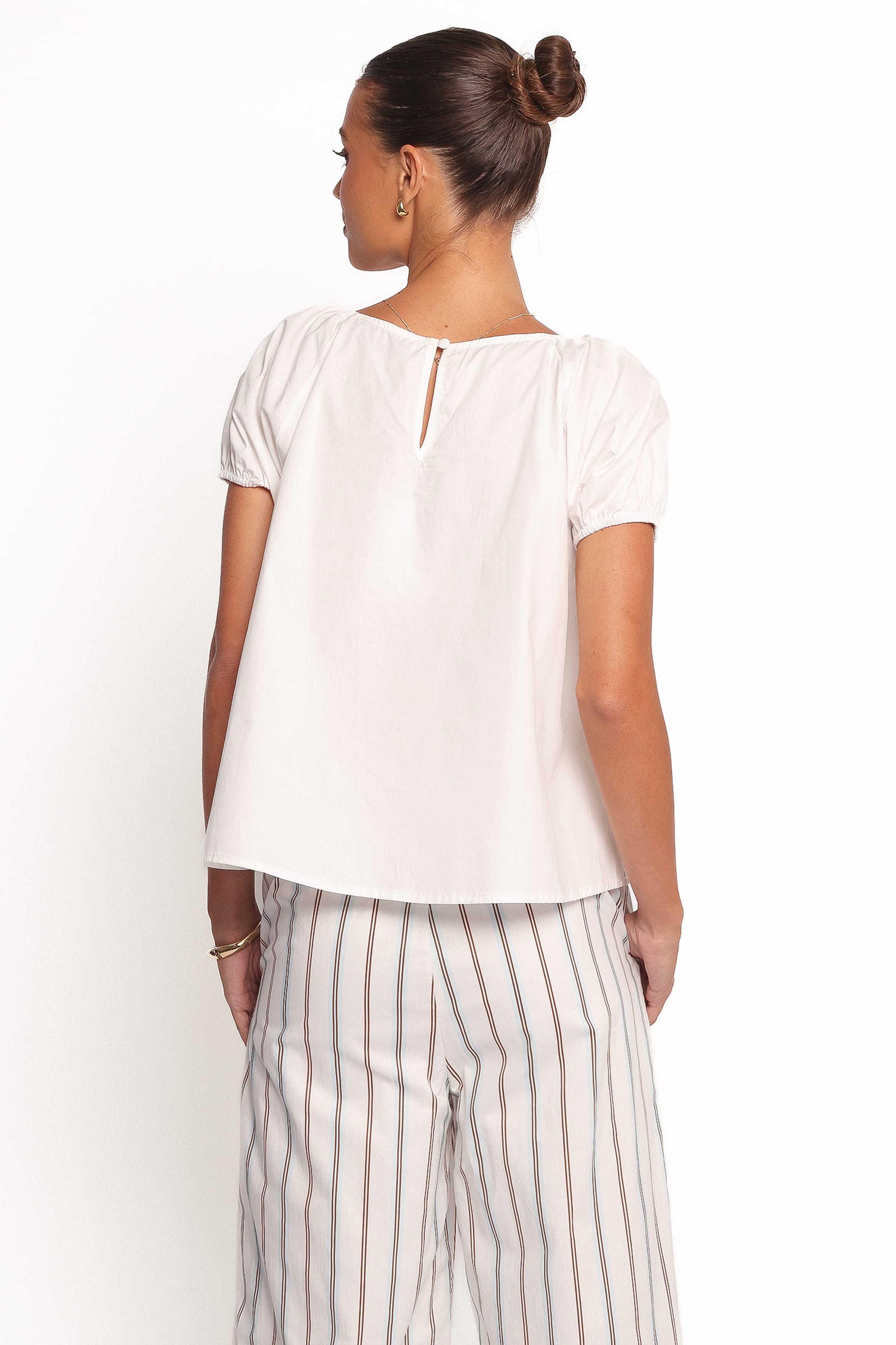 TOPS Abbott Pleated Top - White