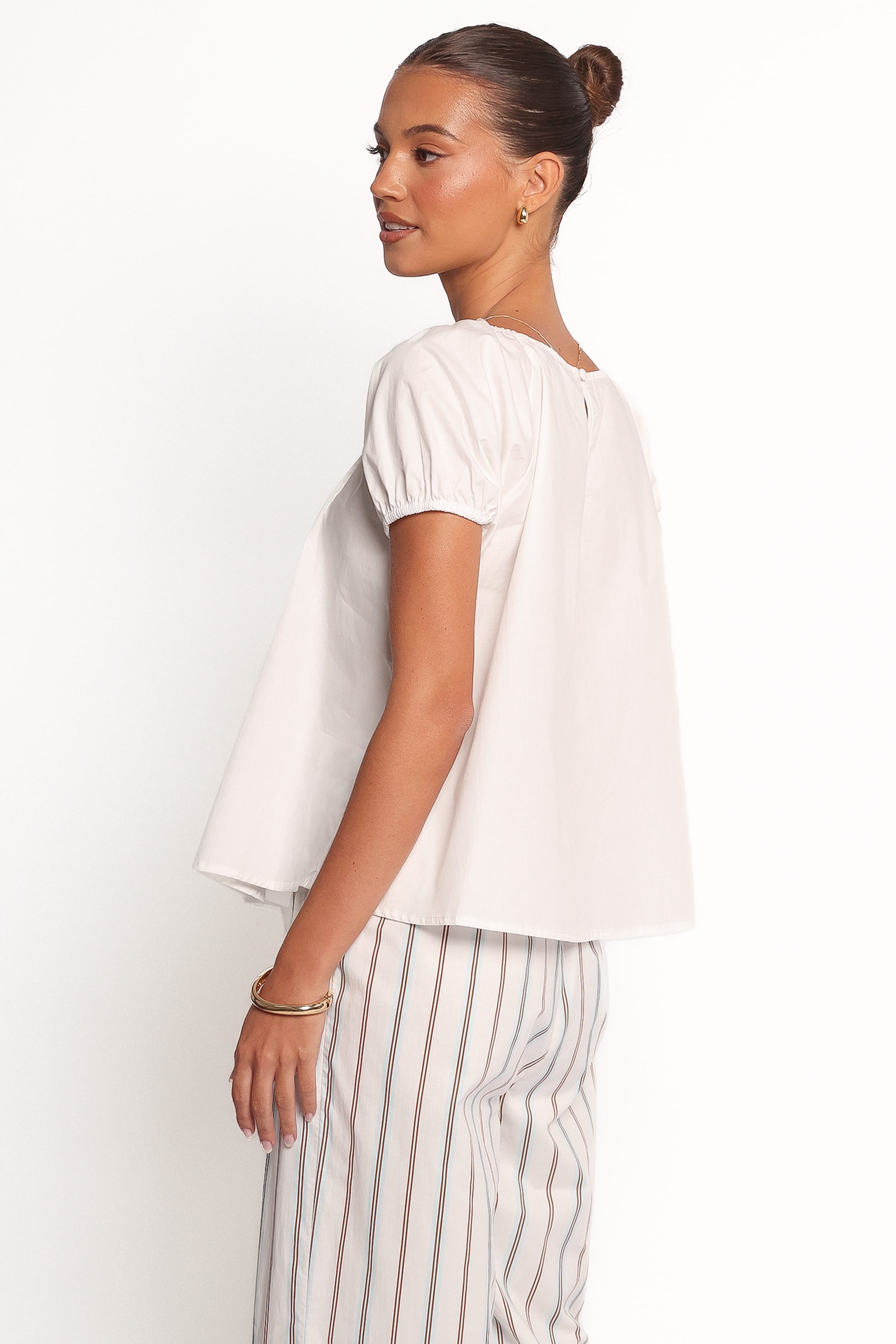TOPS Abbott Pleated Top - White