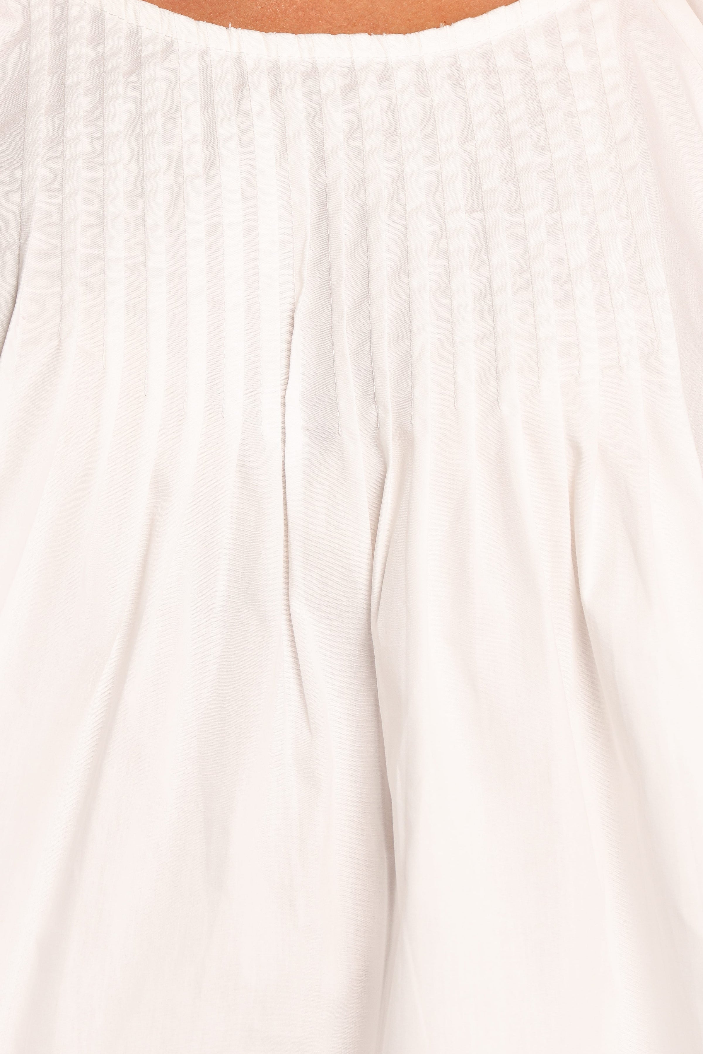 TOPS Abbott Pleated Top - White