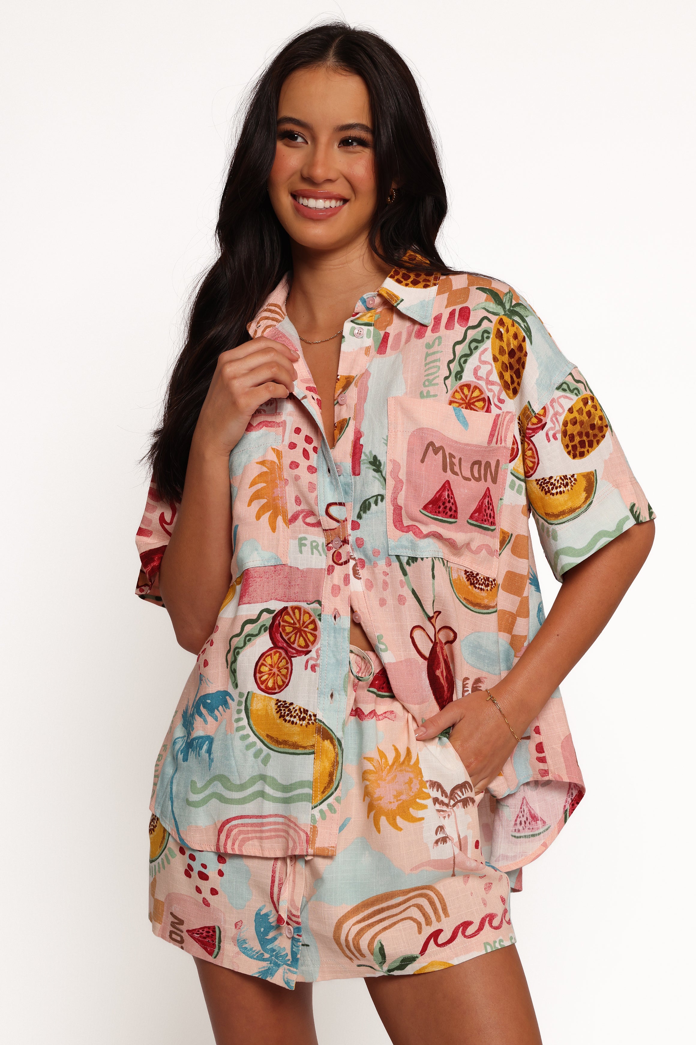 TOPS Abella Short Sleeve Shirt - Summer Haze