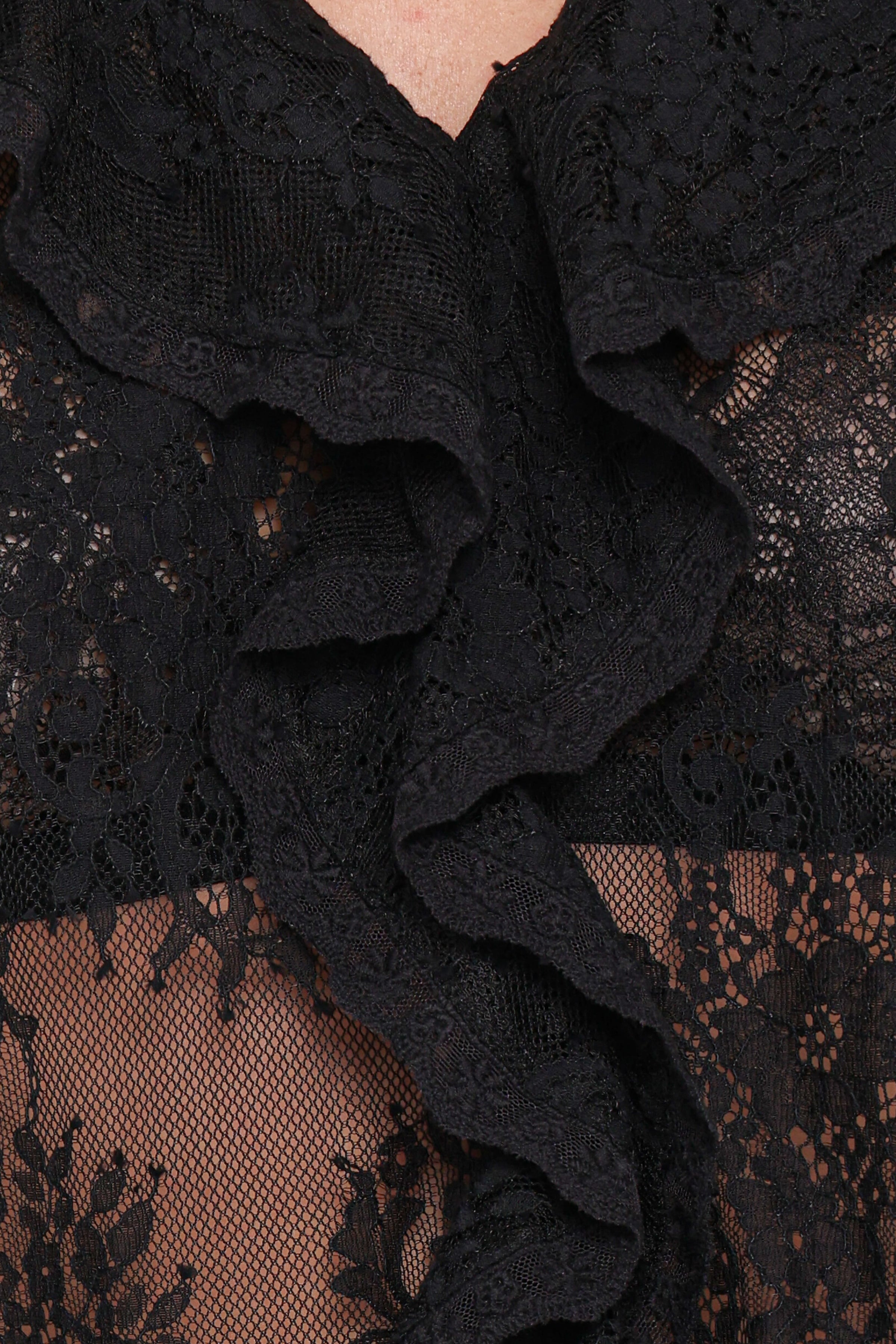TOPS Adhanna Lace Top - Black