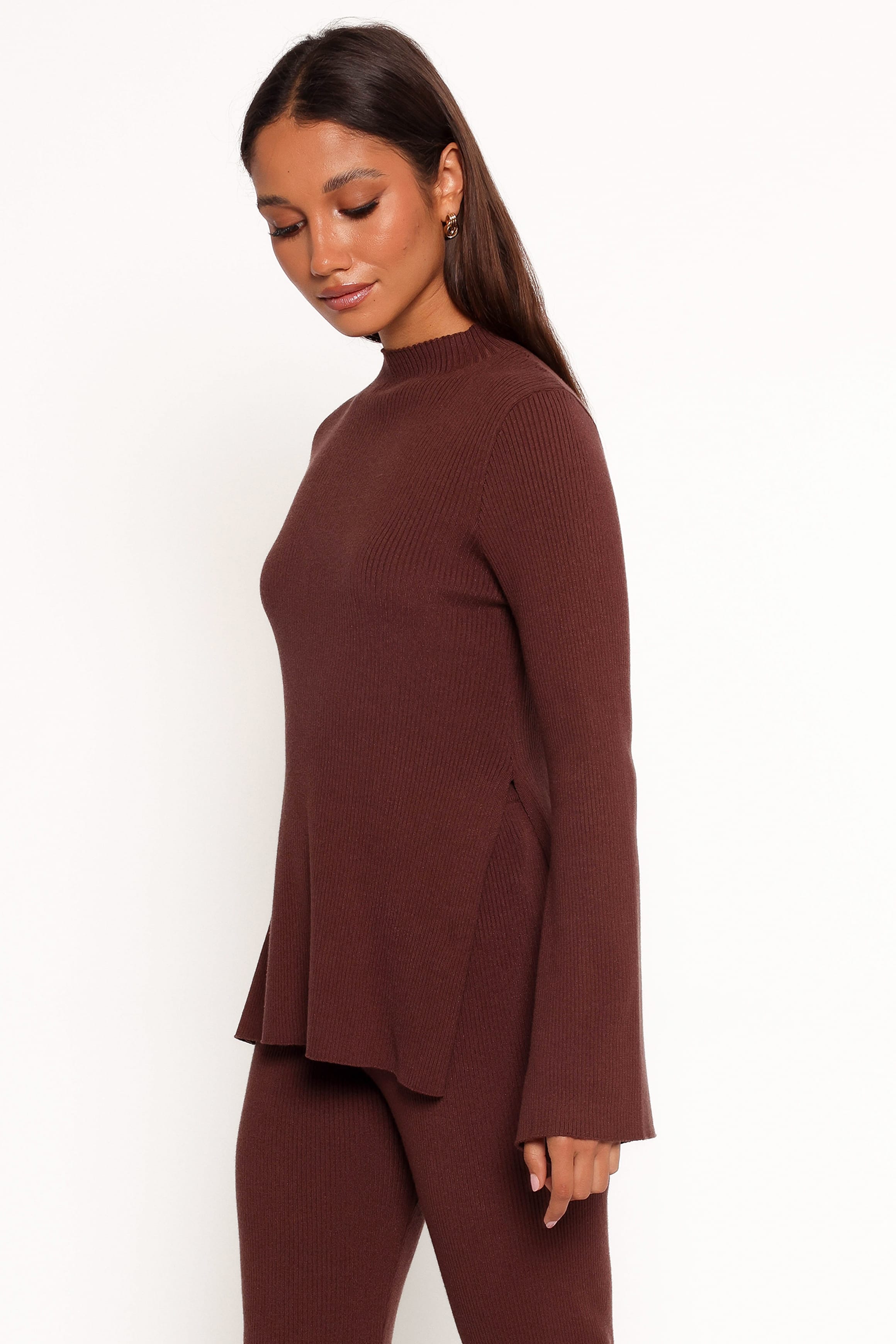 TOPS Adrienne Knit Top - Chocolate