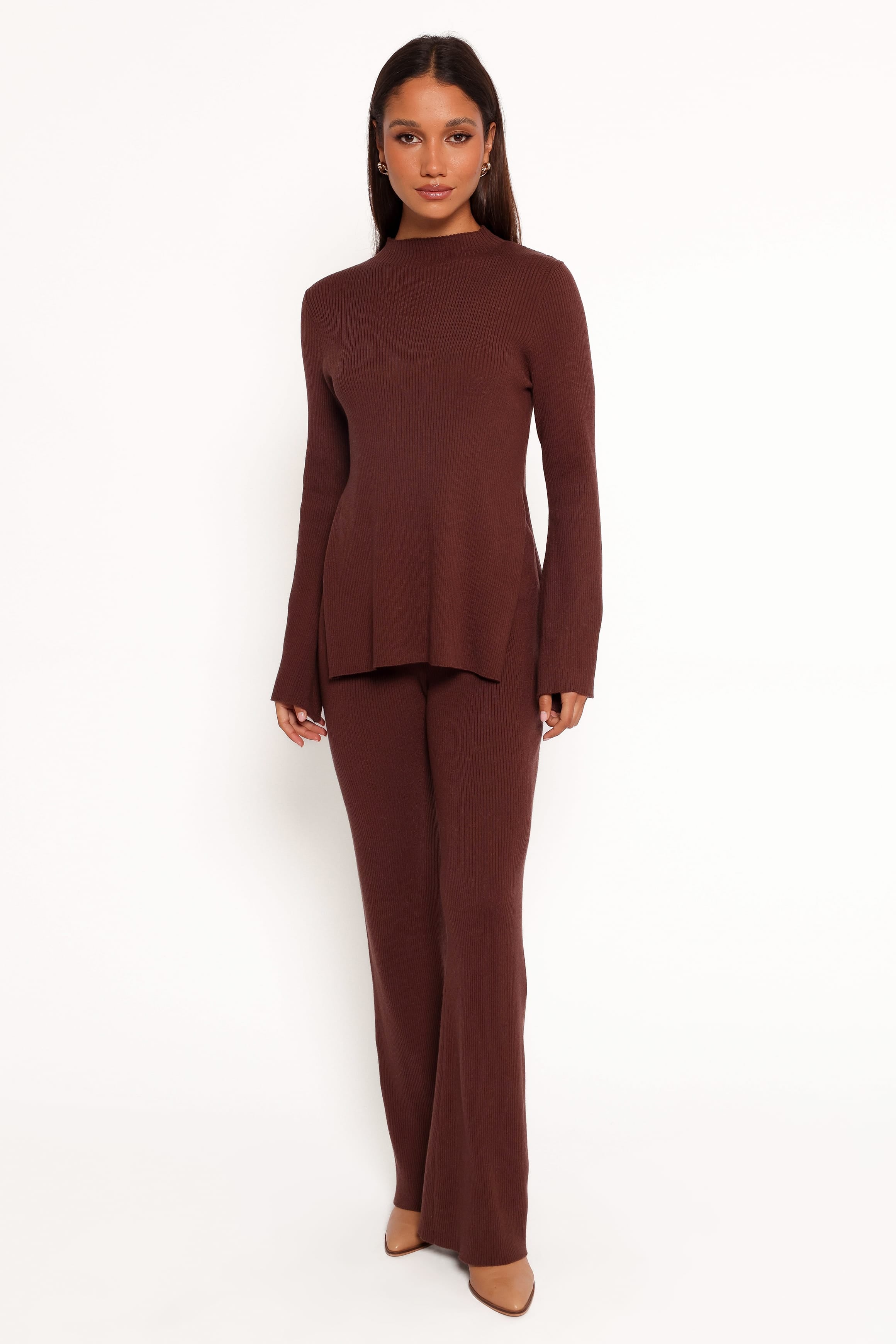 TOPS Adrienne Knit Top - Chocolate