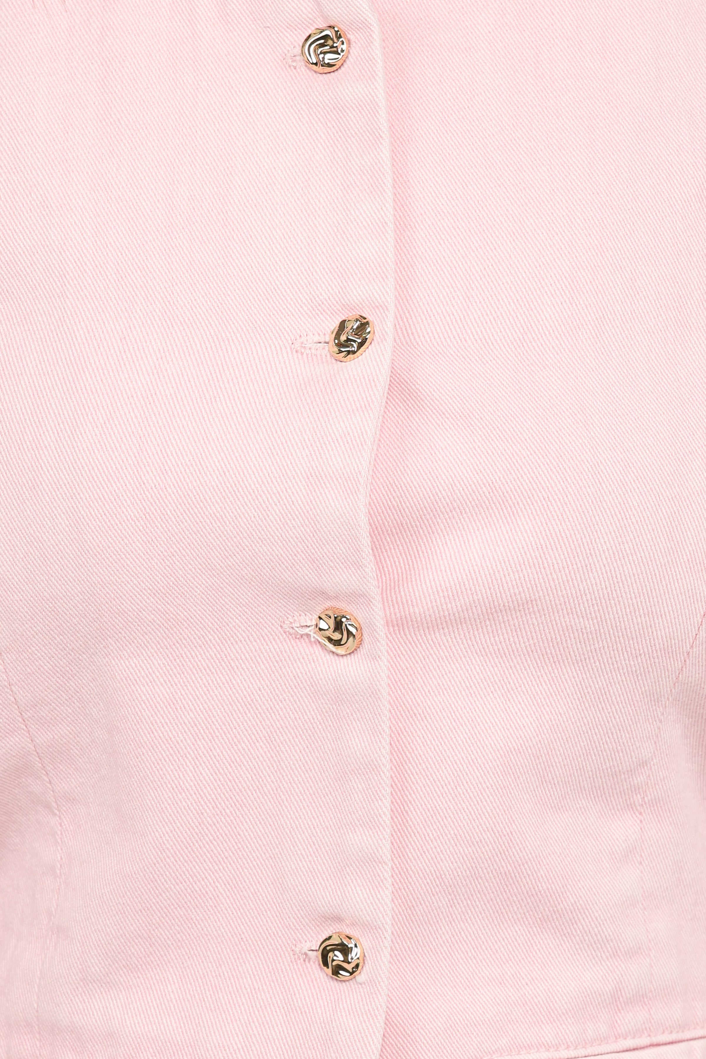 TOPS Ailis Denim Vest Top - Dusty Pink