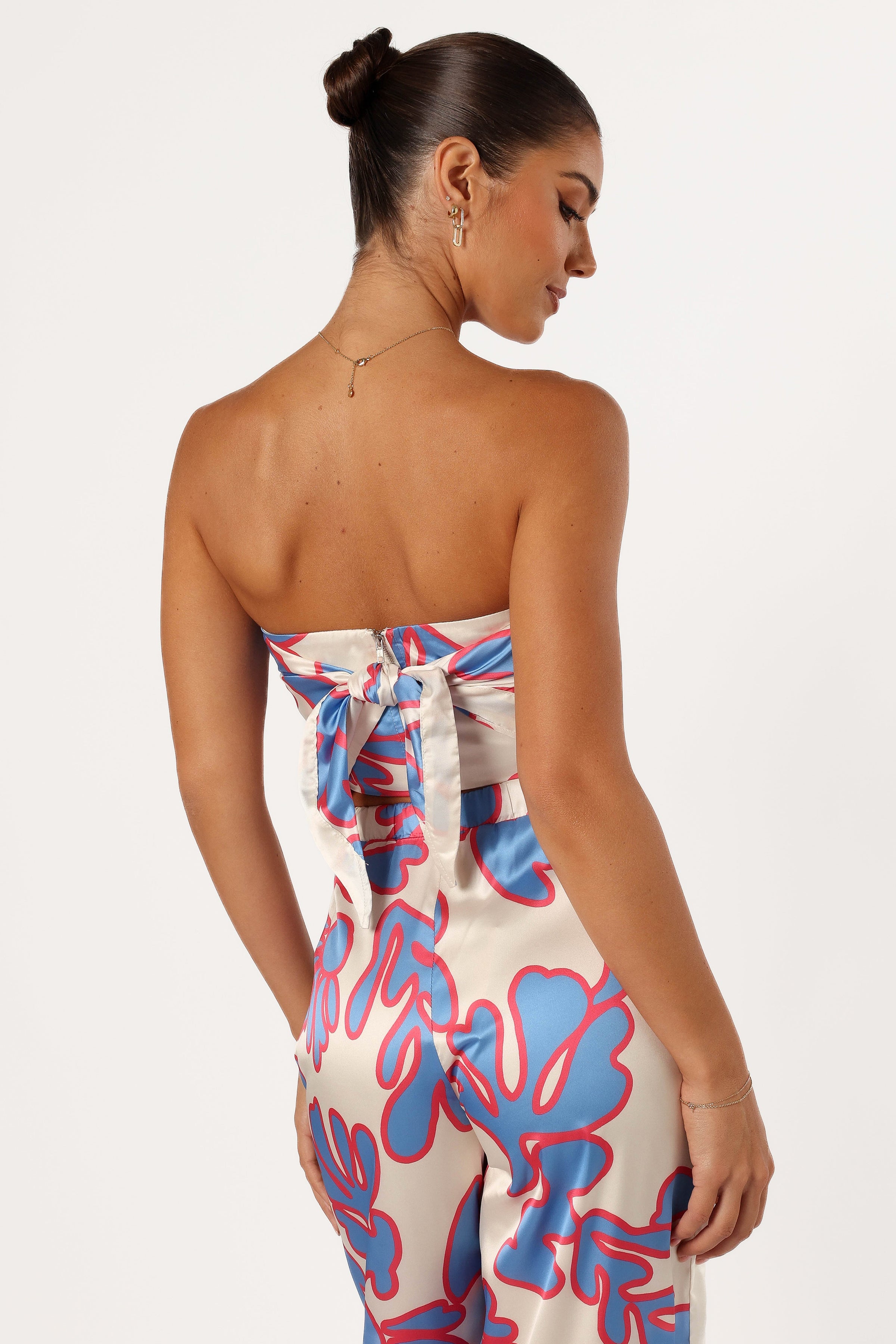 TOPS @Akeli Scarf Top - Flori Print