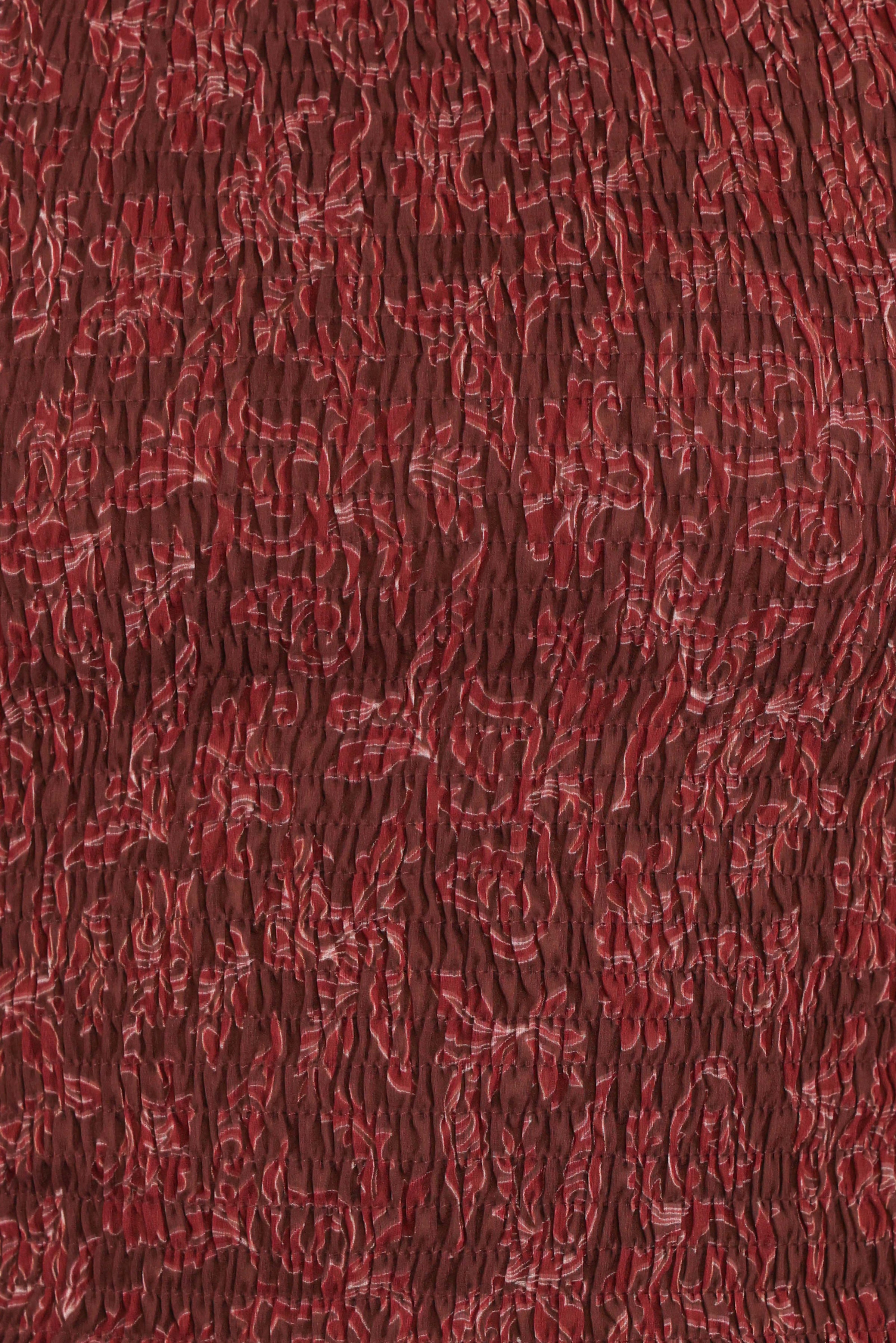 TOPS Alberta Top - Burgundy Paisley