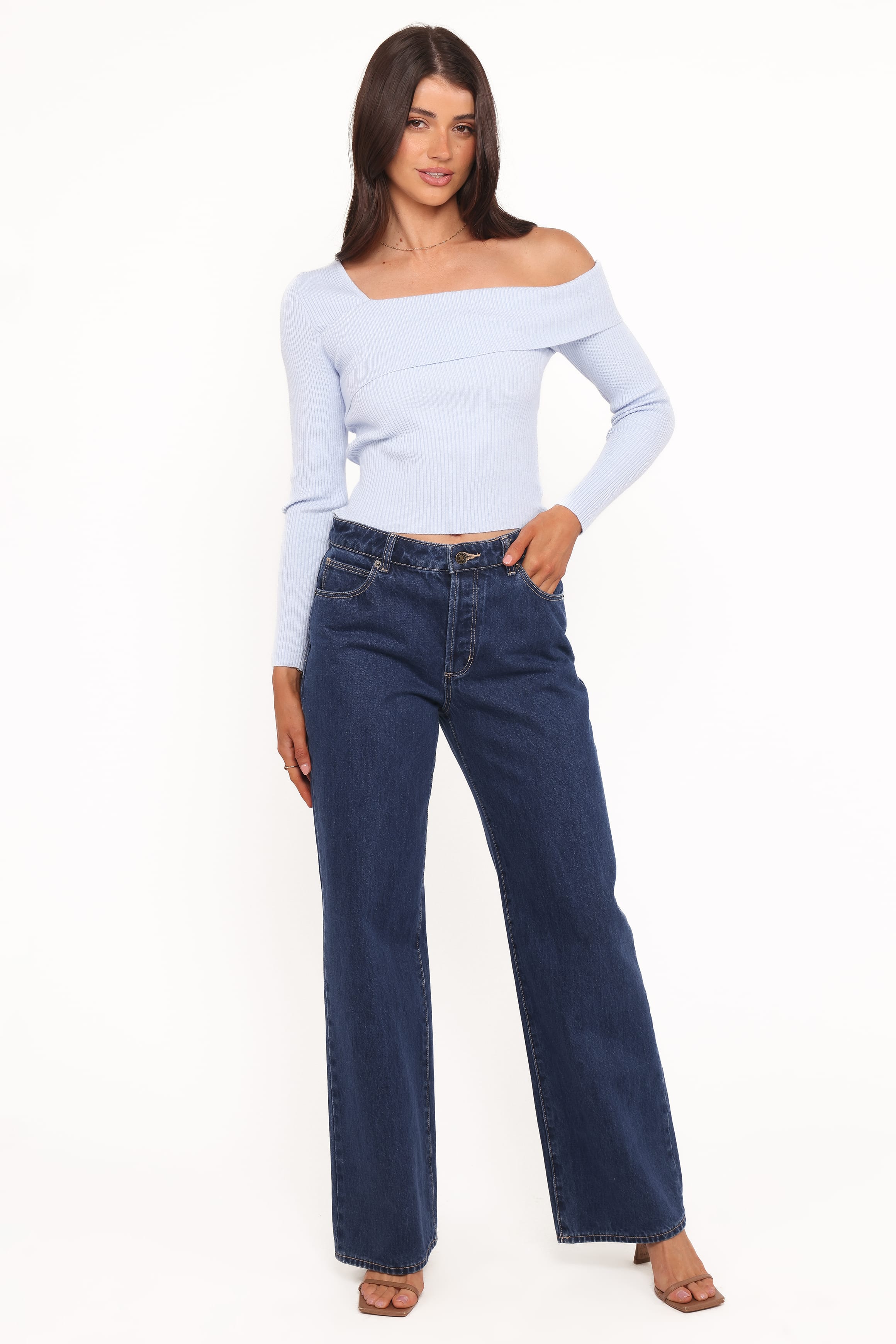 TOPS Aleena Knit Top - Light Blue