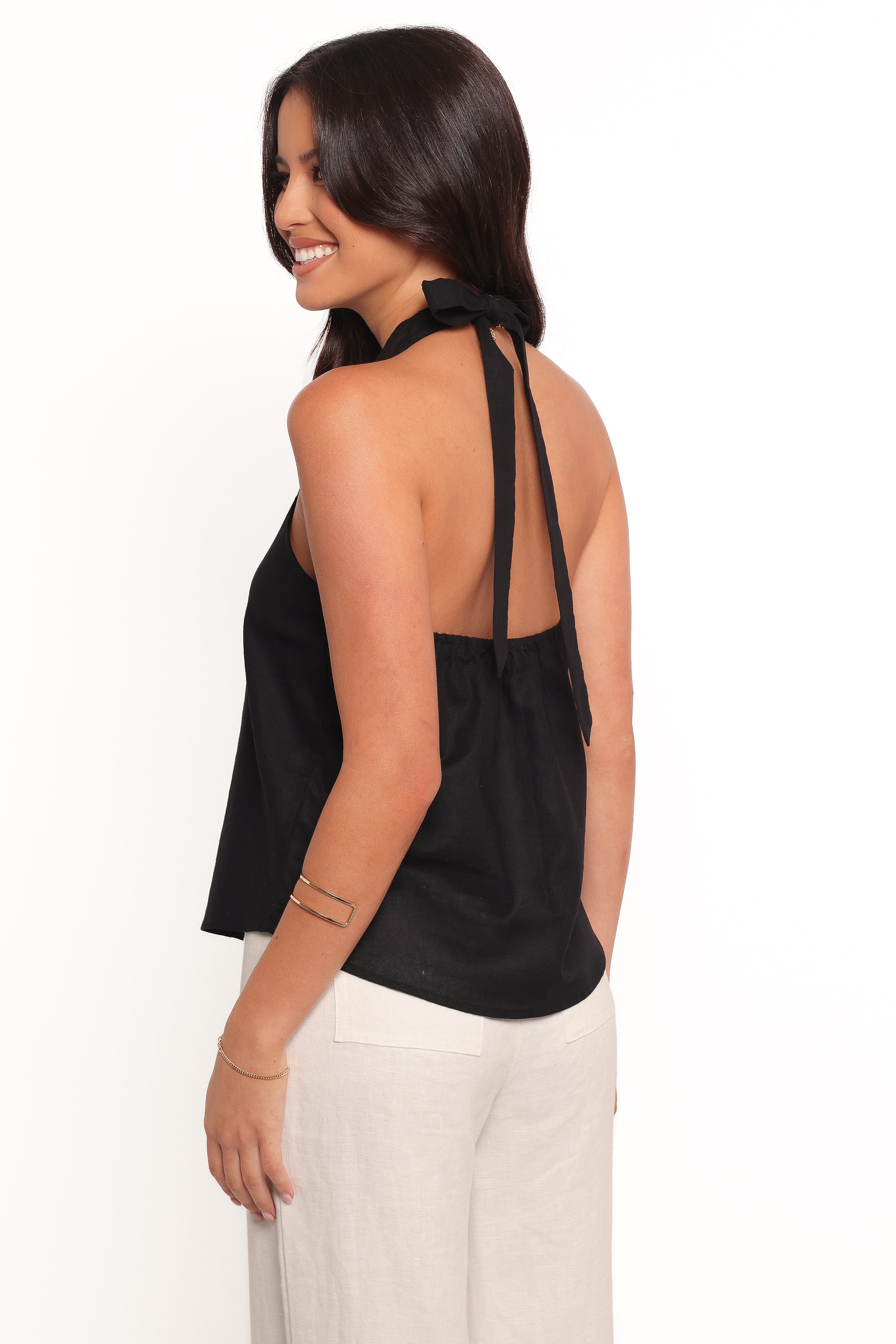 TOPS Aly Halter Top - Black