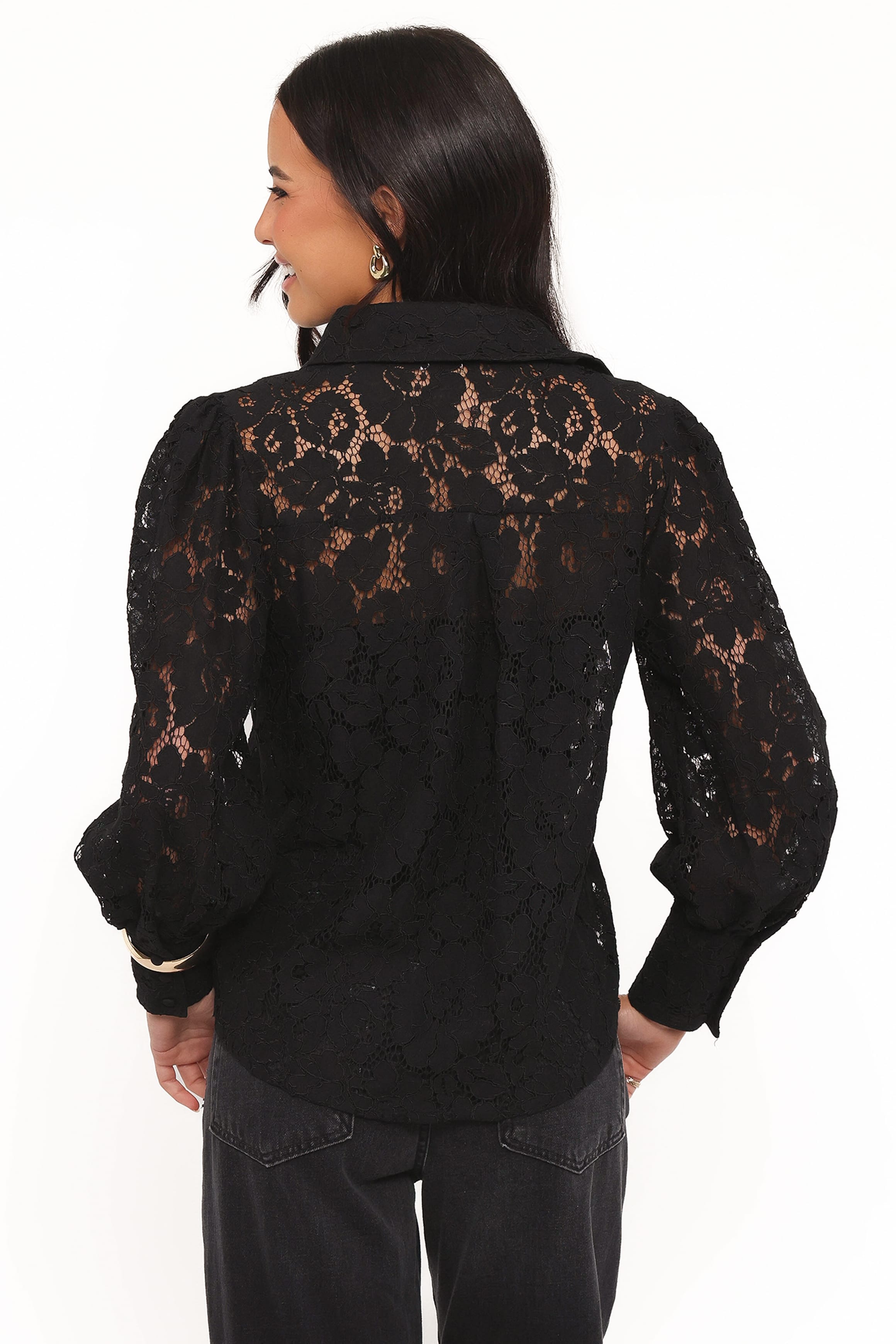 TOPS Alyssa Lace Top - Black