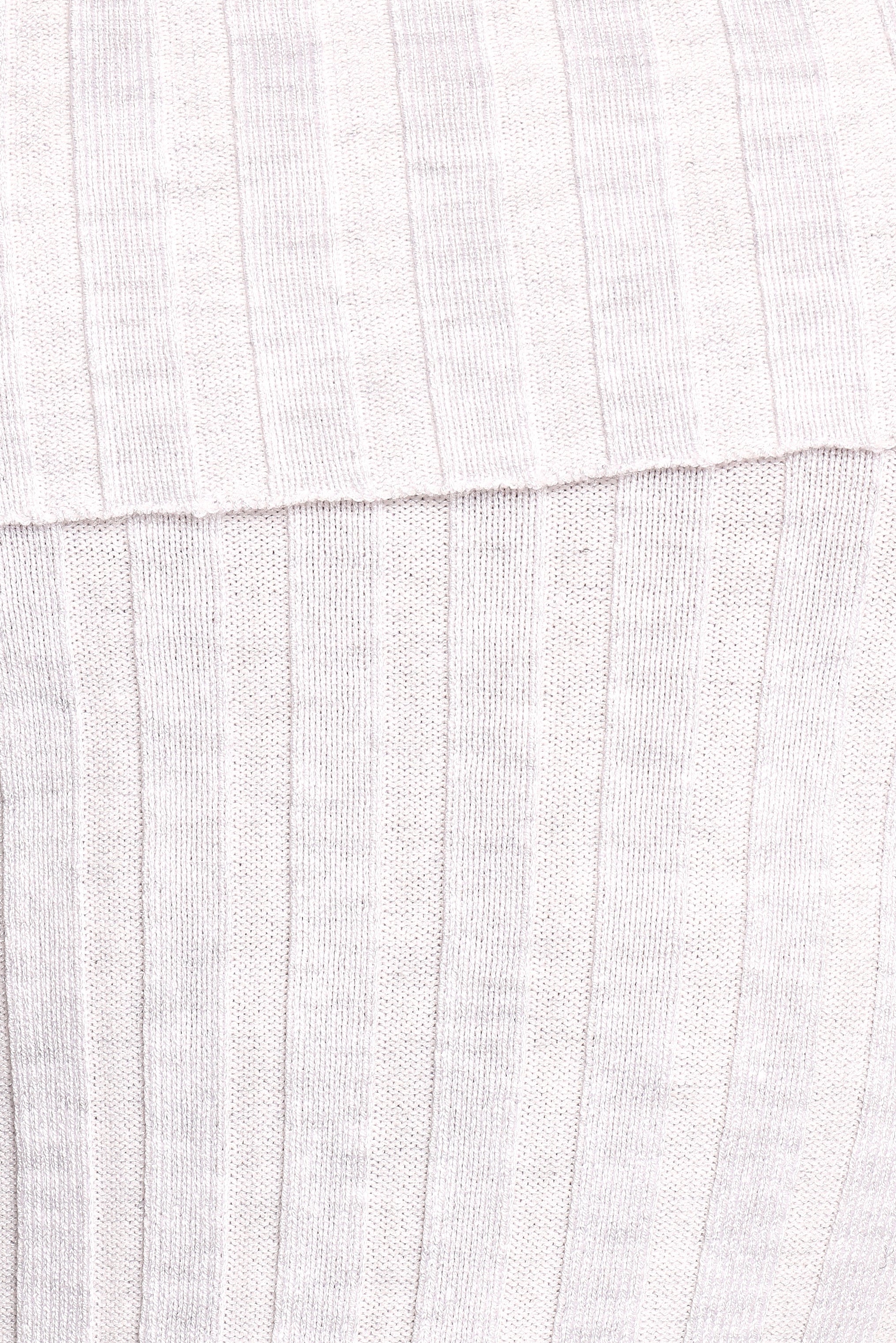 TOPS Anderson Wide Rib Off Shoulder Top - Pastel Grey