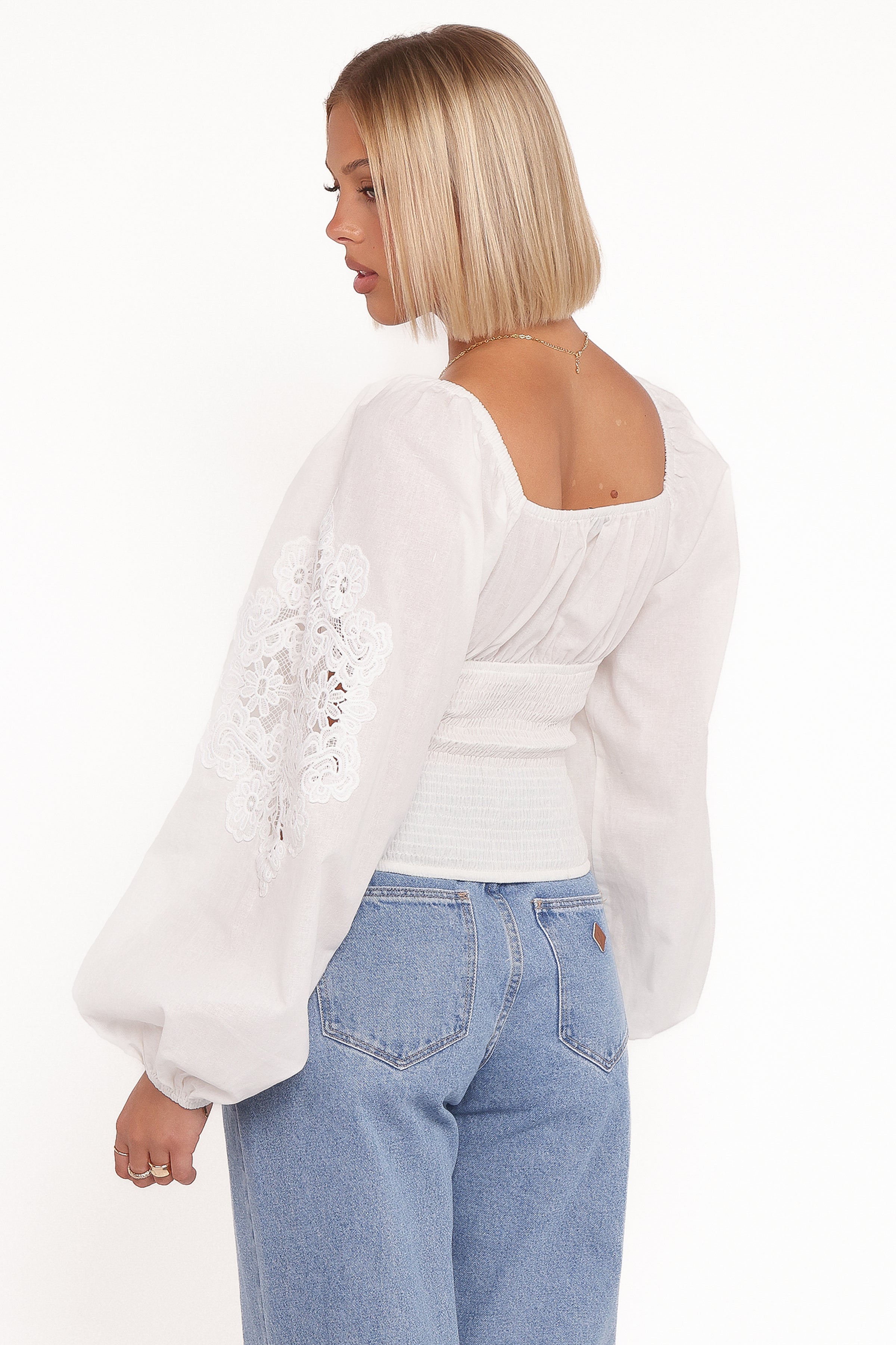 TOPS Angelica Long Sleeve Top - White