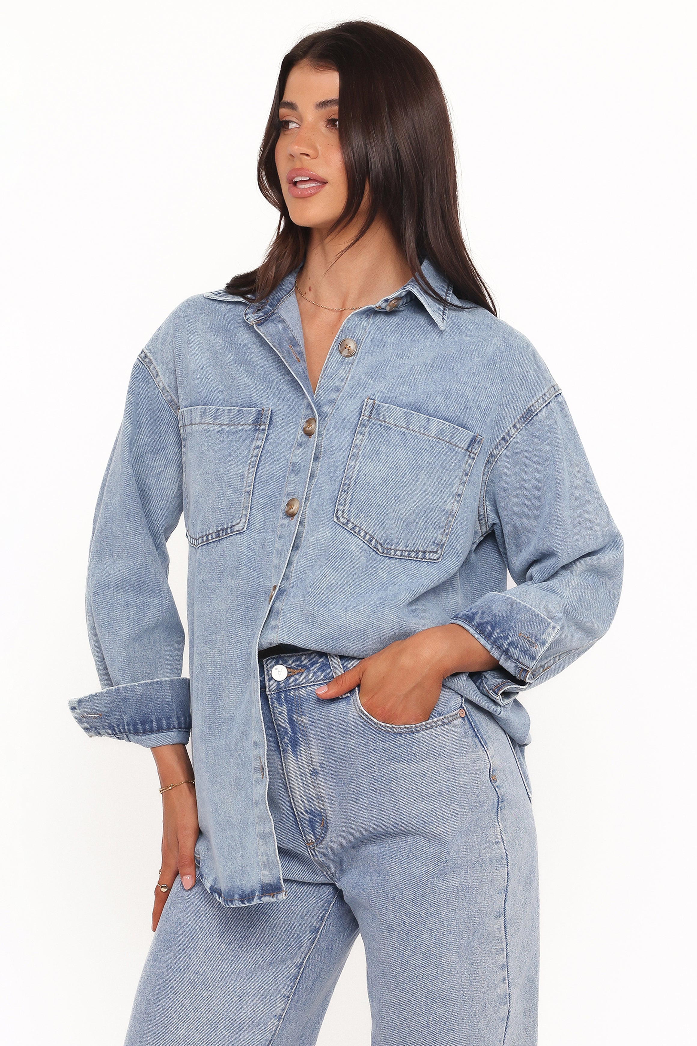 TOPS Anicia Denim Shirt - Light