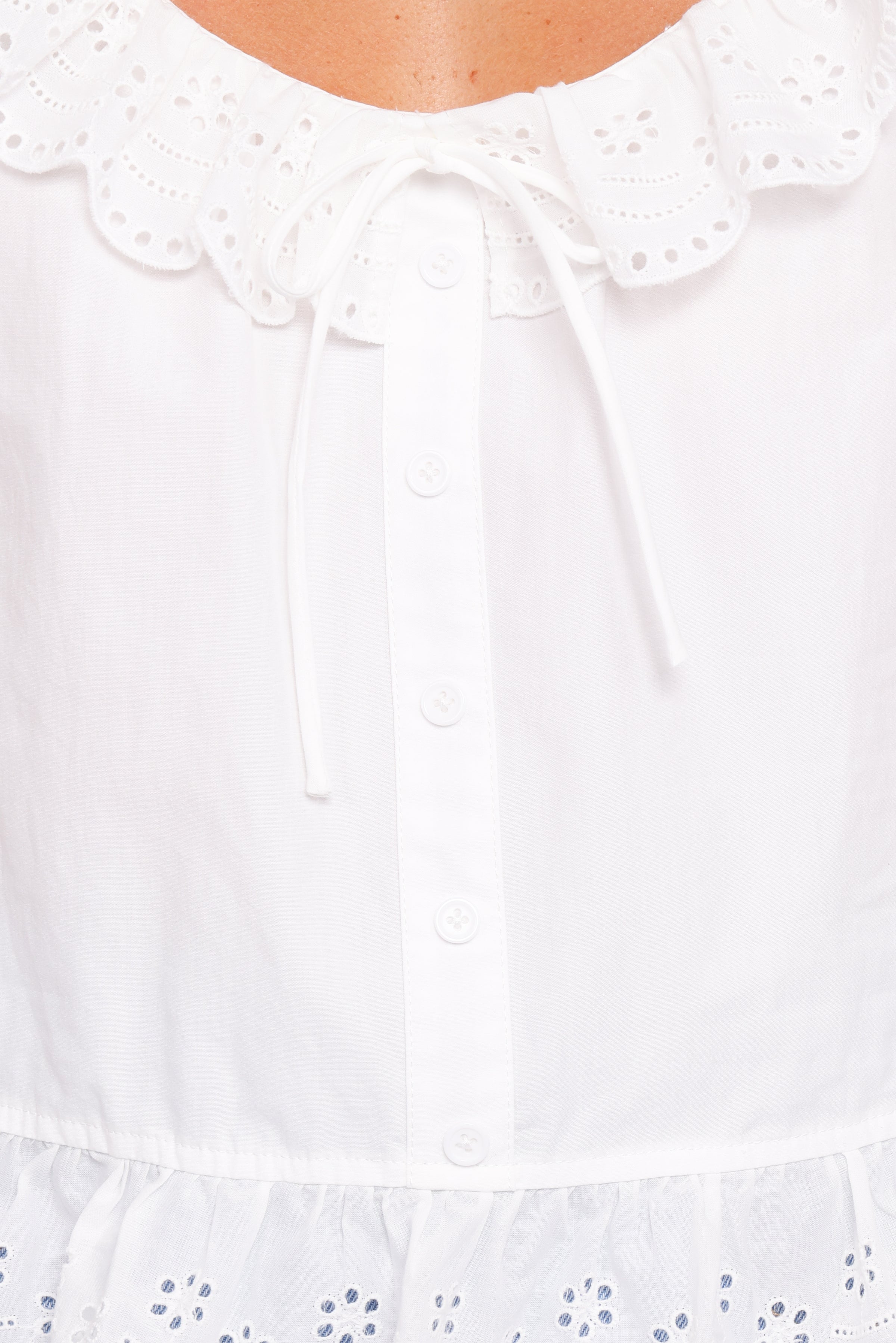 TOPS Anouk Button Through Top - White