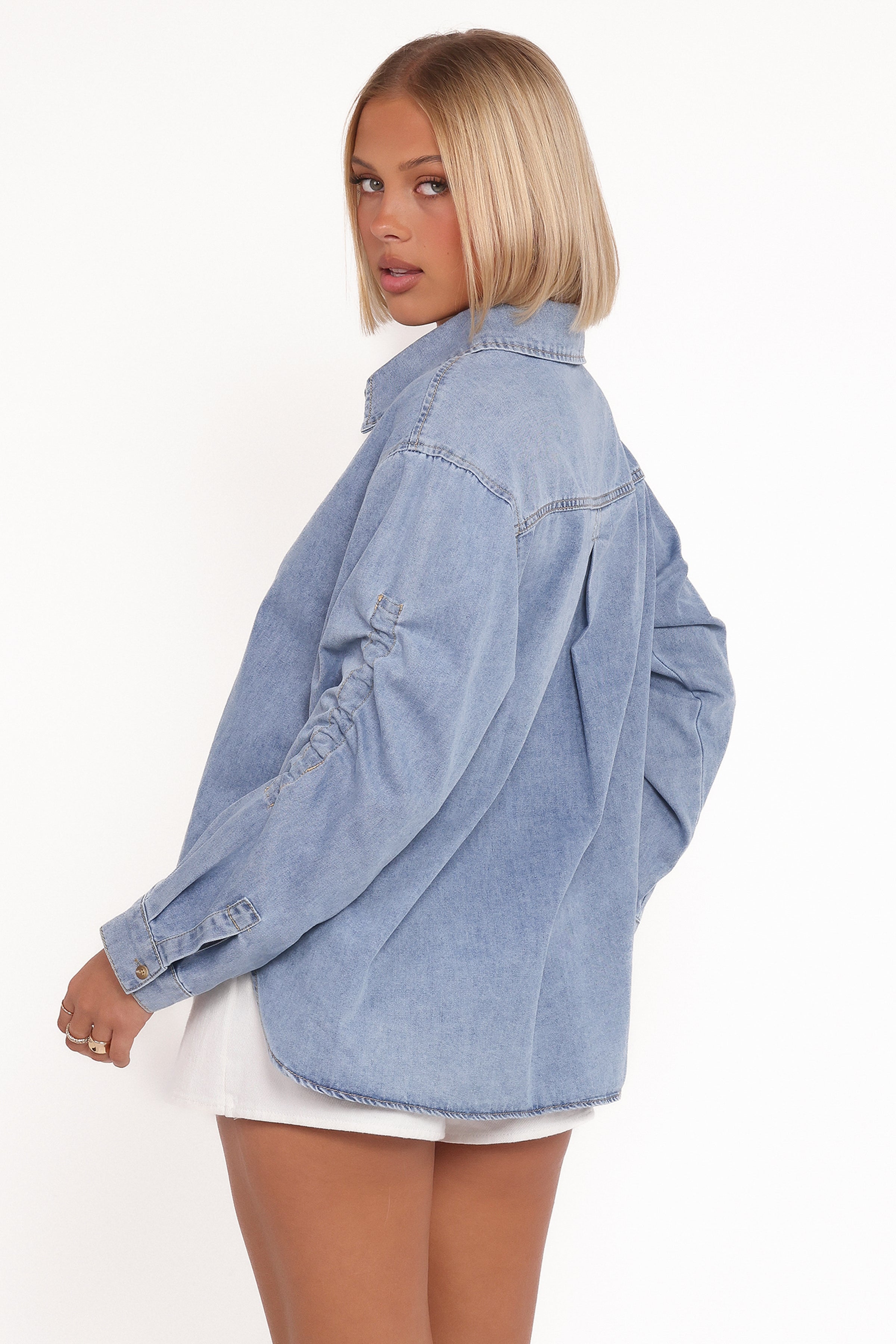 TOPS Antonella Denim Shirt - Denim Blue
