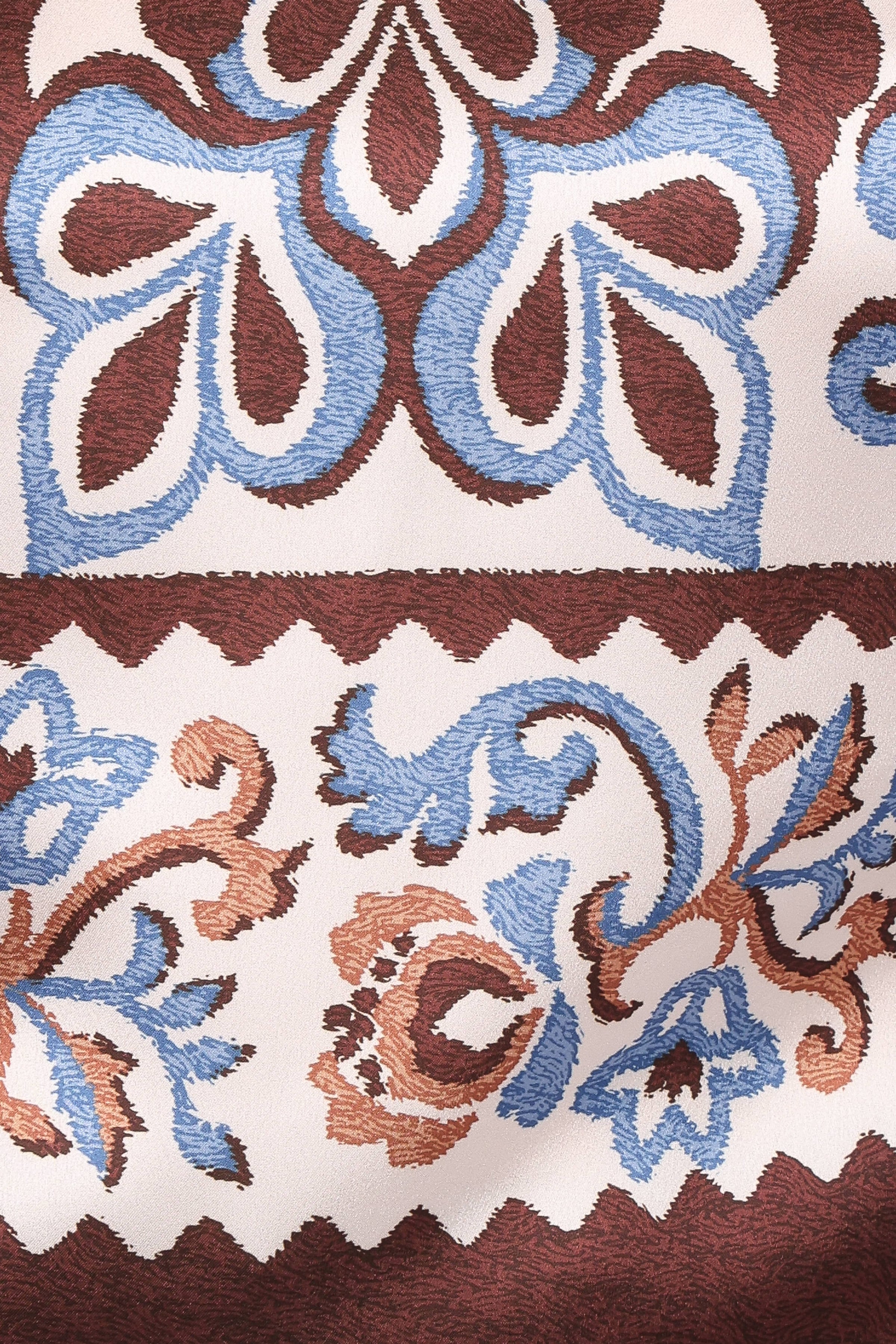 TOPS Aoife Top - Ivory Brown Blue