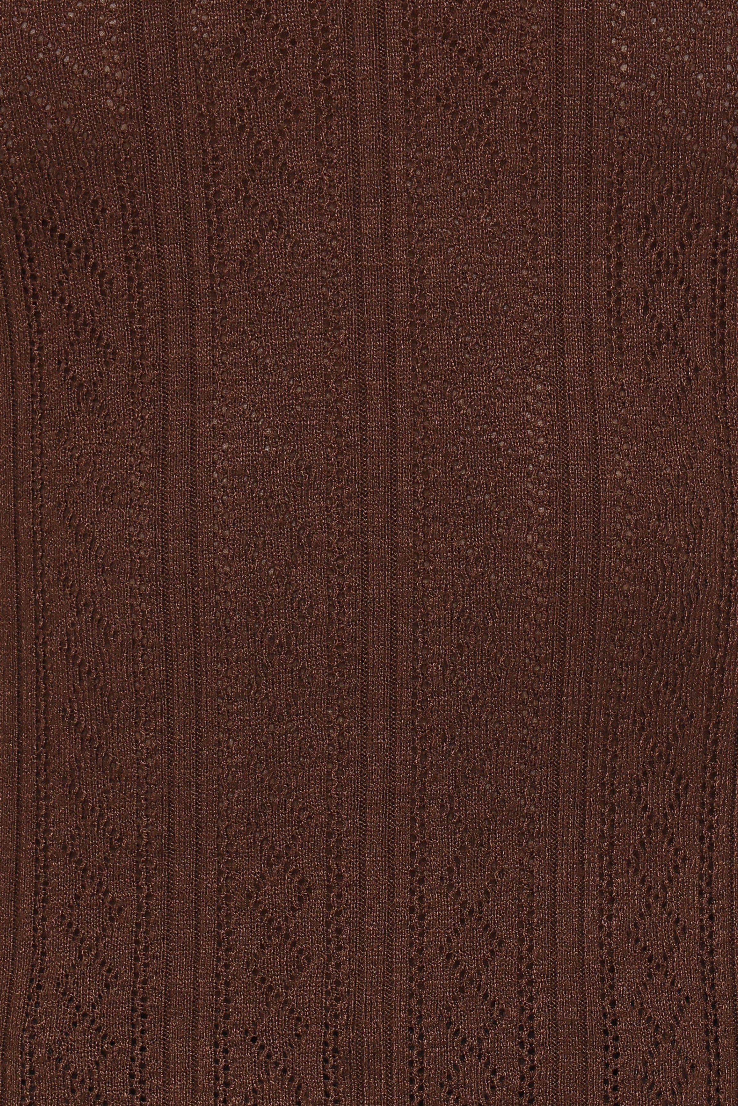 TOPS Aquila Pointelle Knit Top - Chocolate