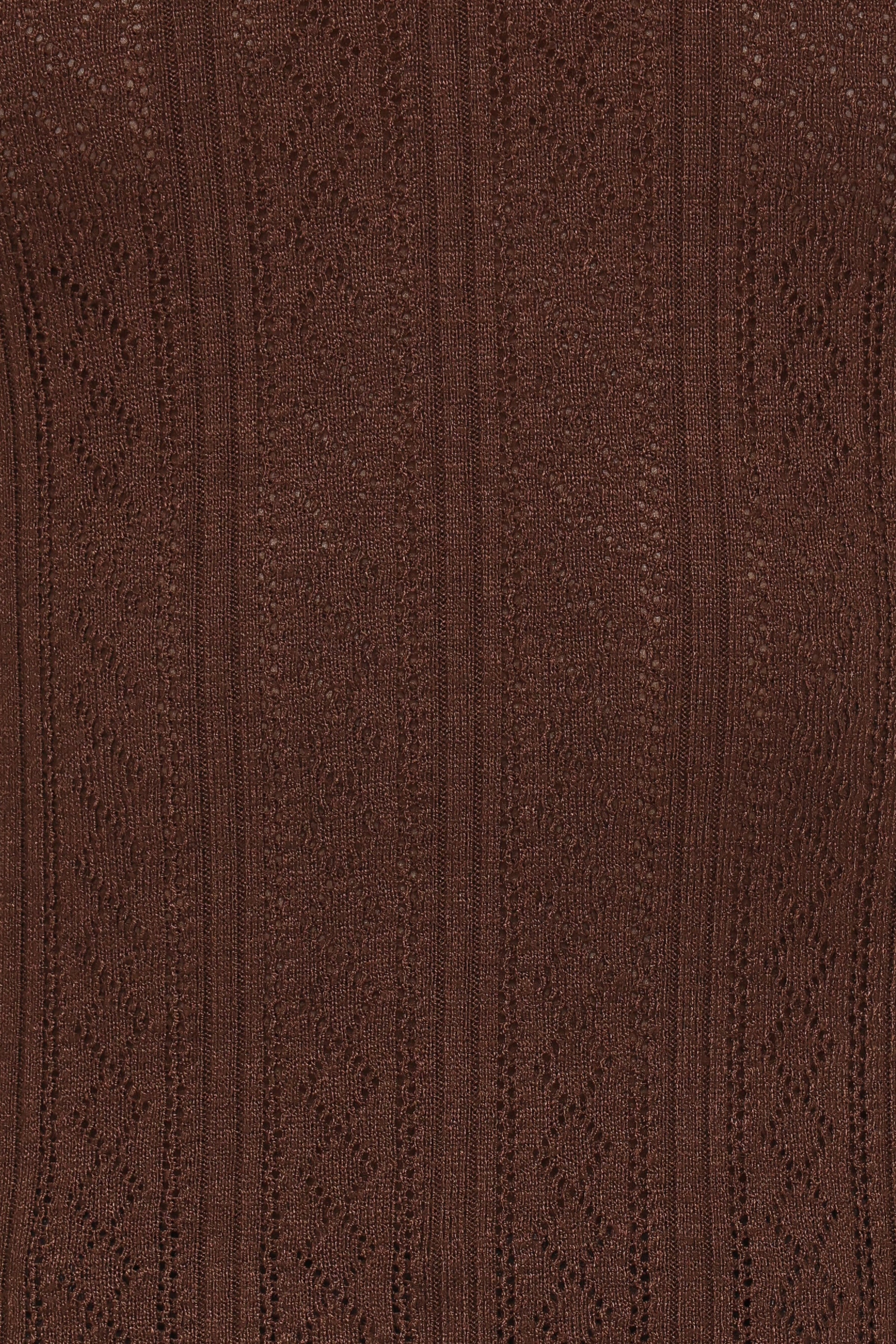 TOPS Aquila Pointelle Knit Top - Chocolate