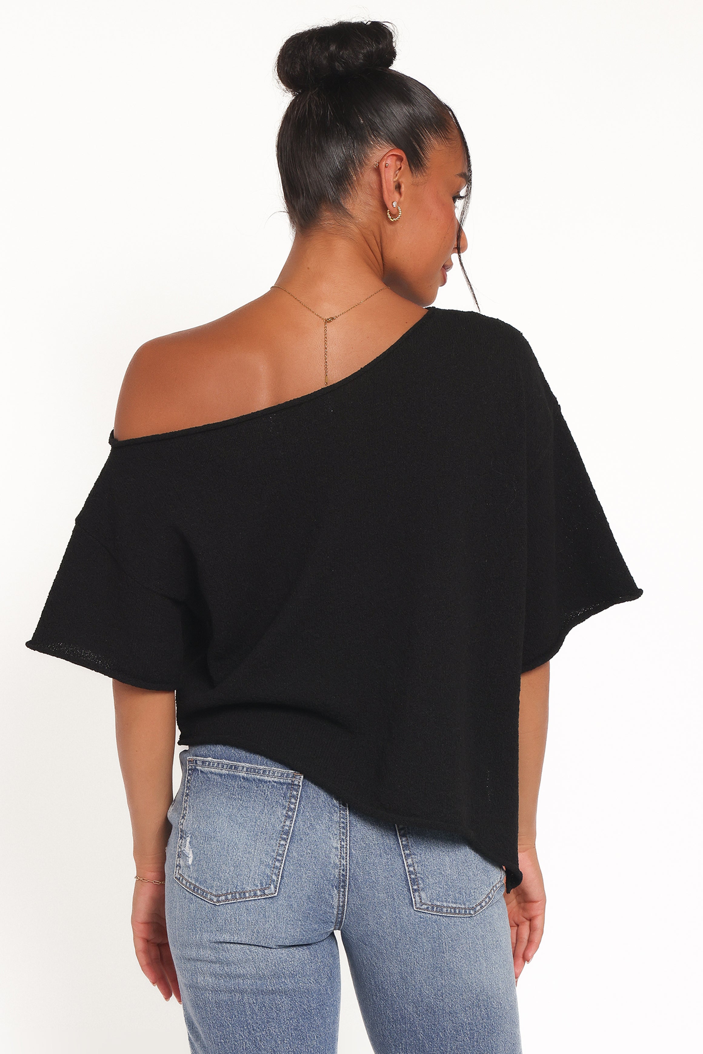 TOPS Ardena Boucle Knit Top - Black