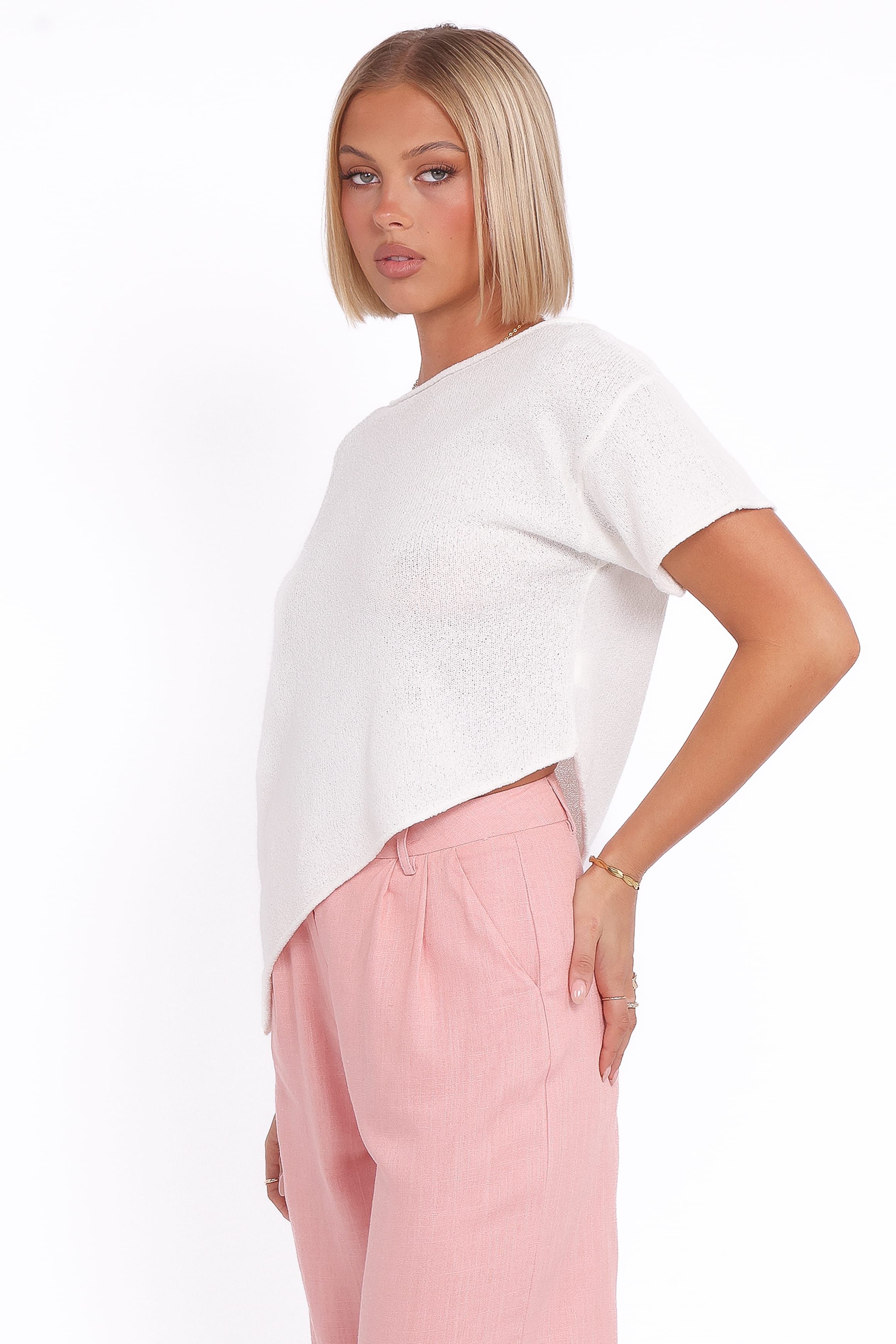 TOPS Ardena Boucle Knit Top - Cream