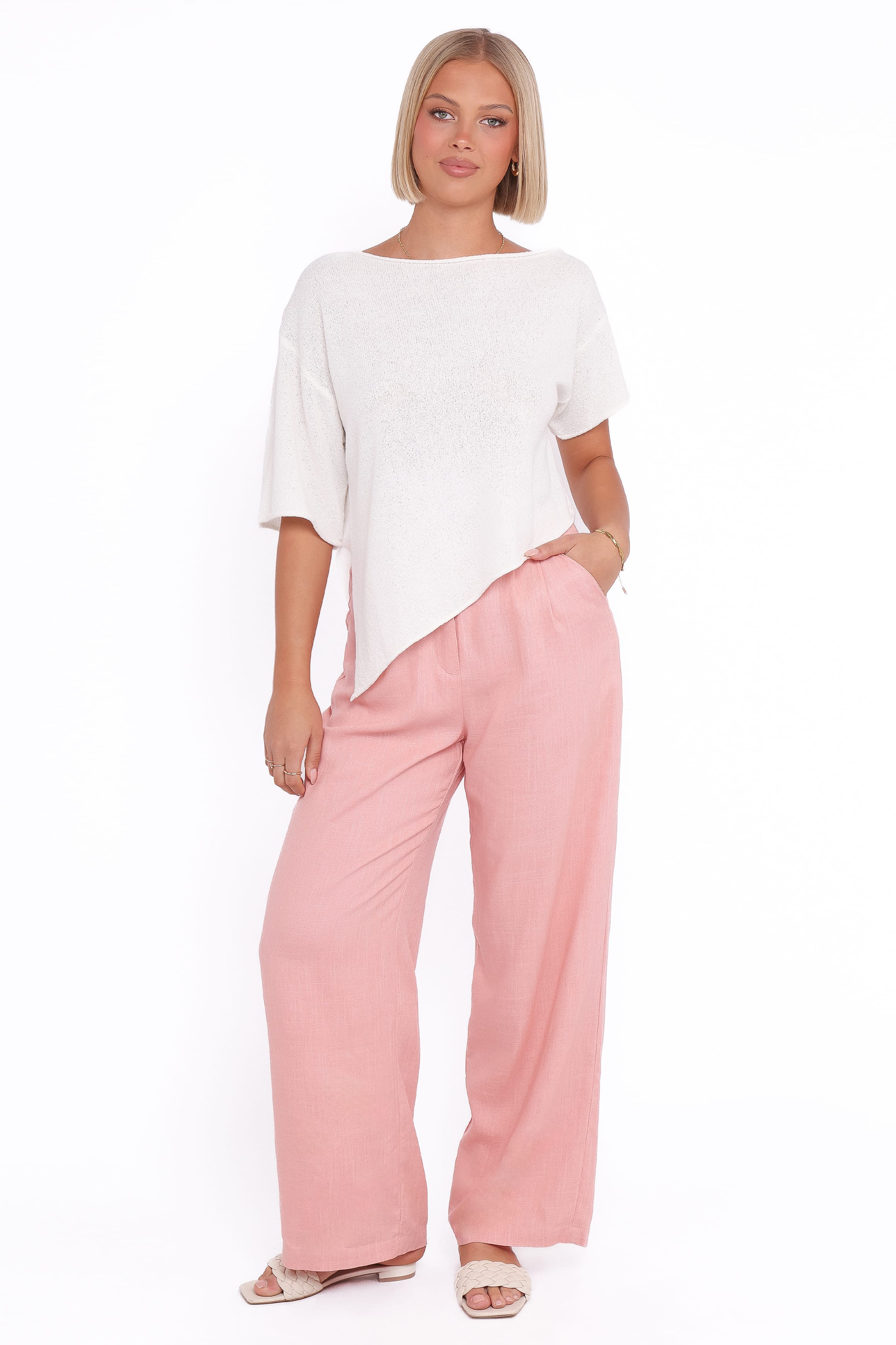 TOPS Ardena Boucle Knit Top - Cream