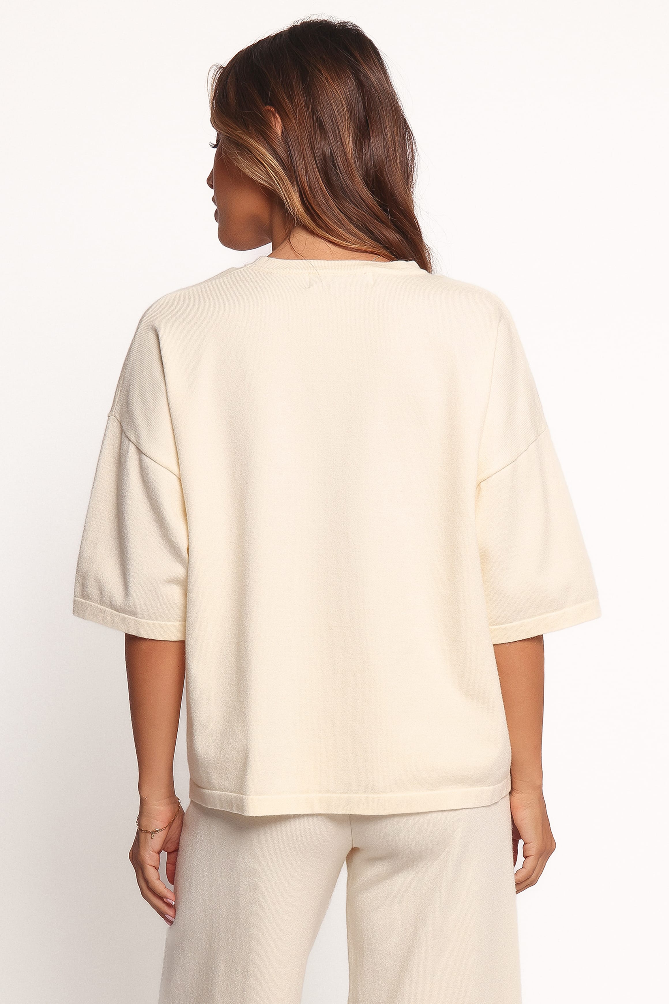 TOPS Ash Knitted T-Shirt - White