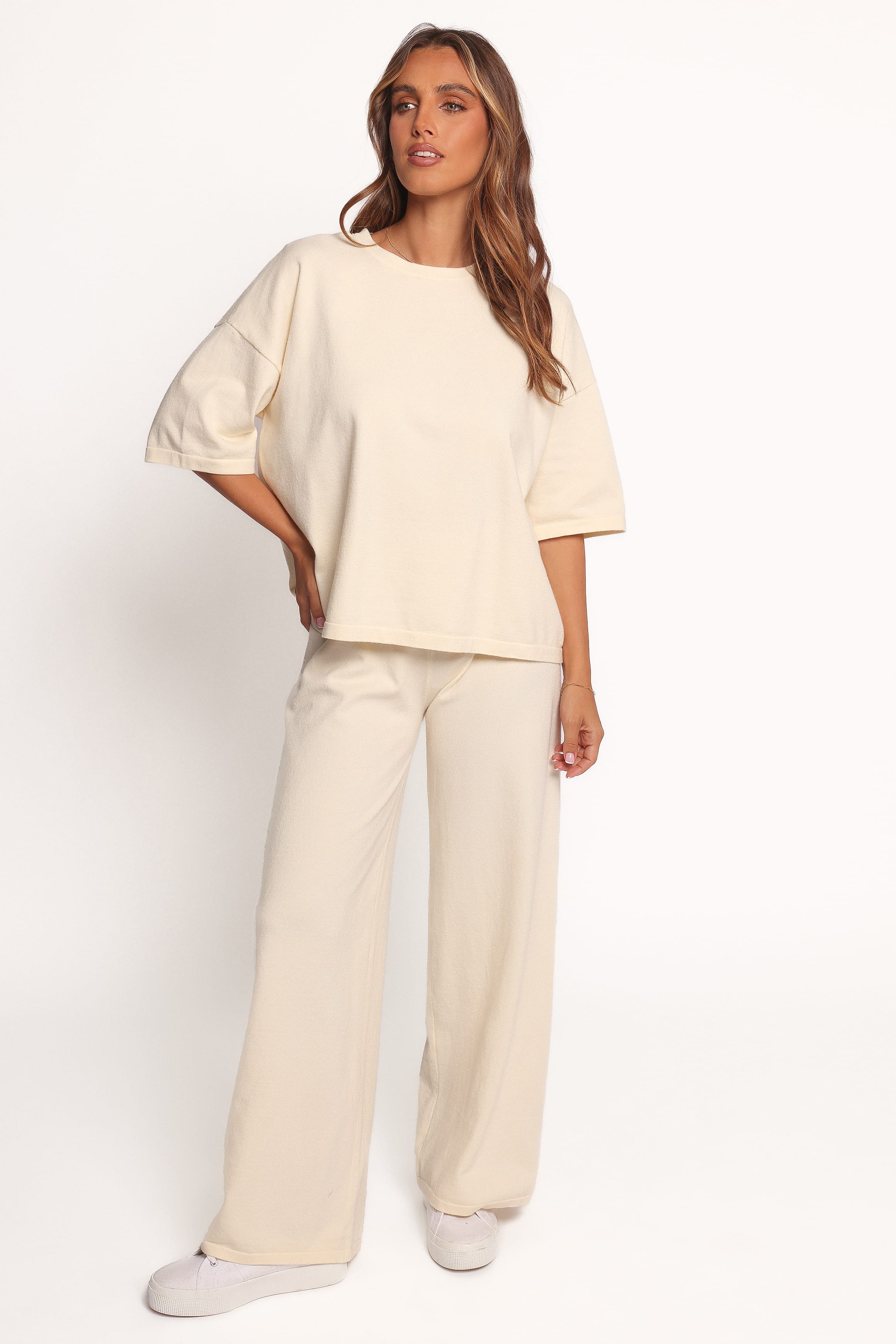 TOPS Ash Knitted T-Shirt - White