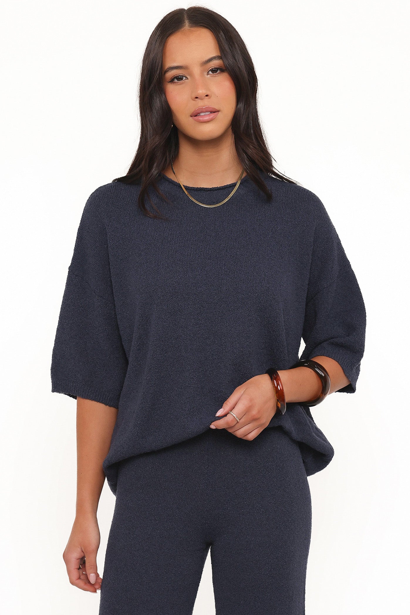 TOPS Ashby Knit Top - Navy