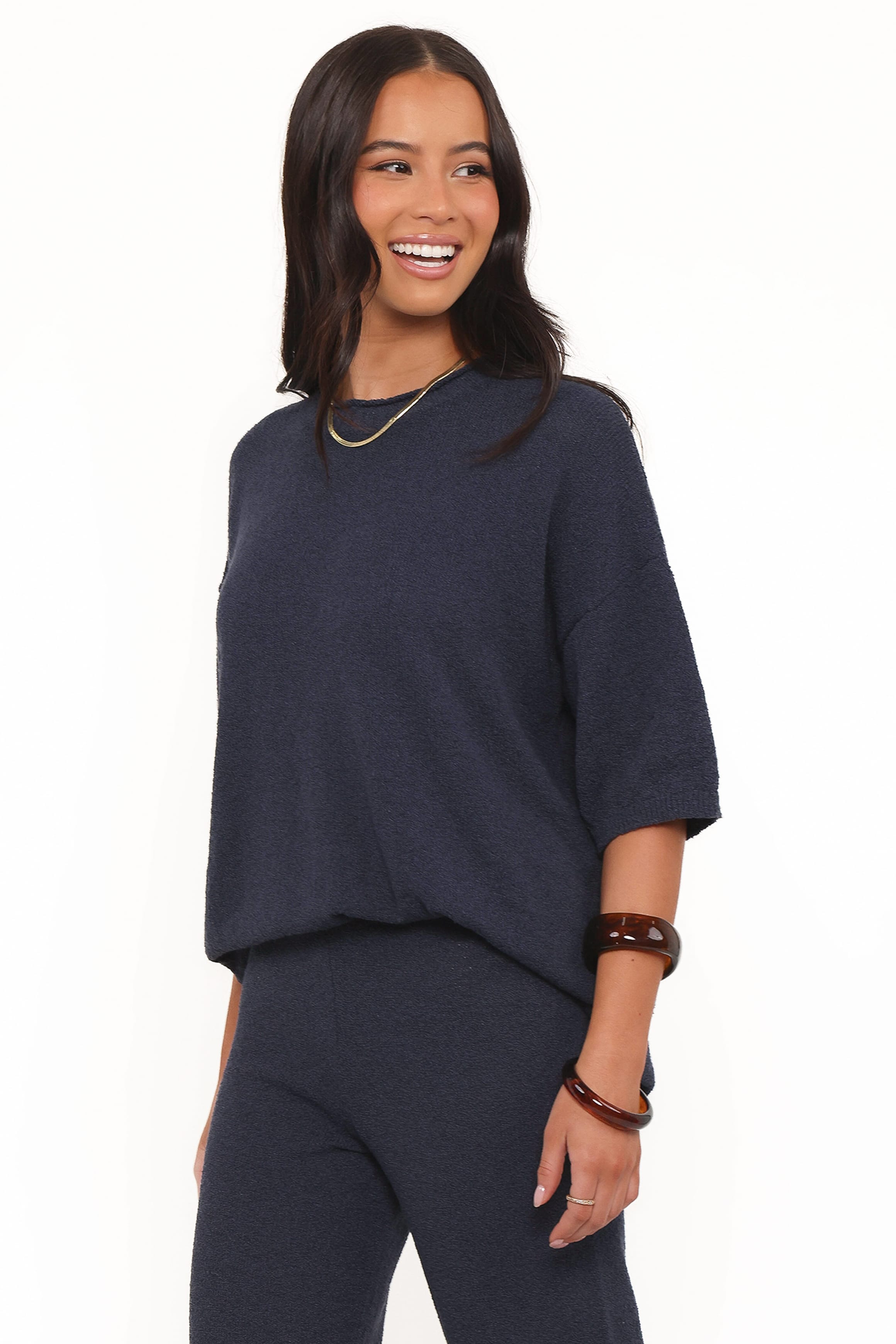 TOPS Ashby Knit Top - Navy