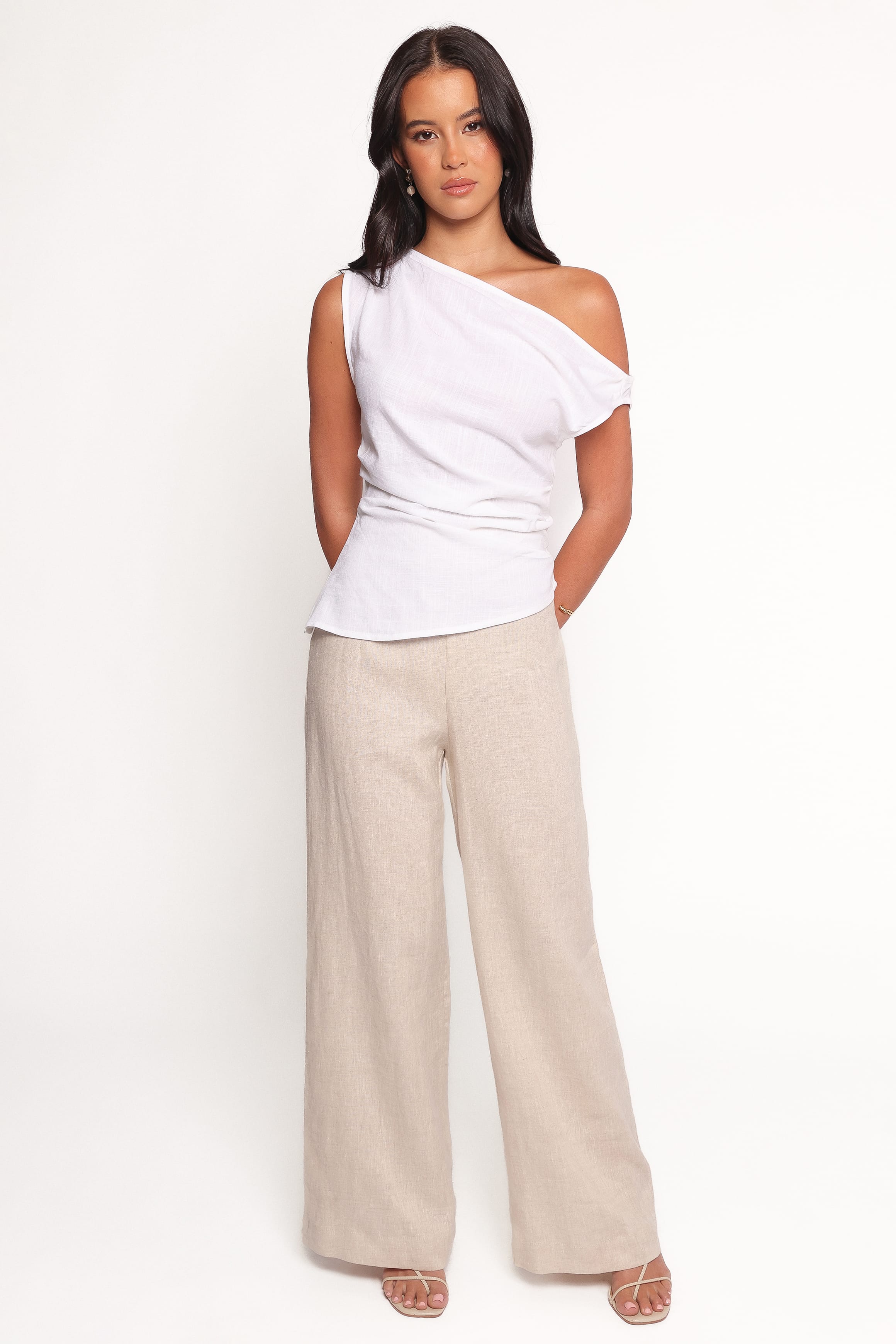 TOPS Augustina Asymmetrical Top - White